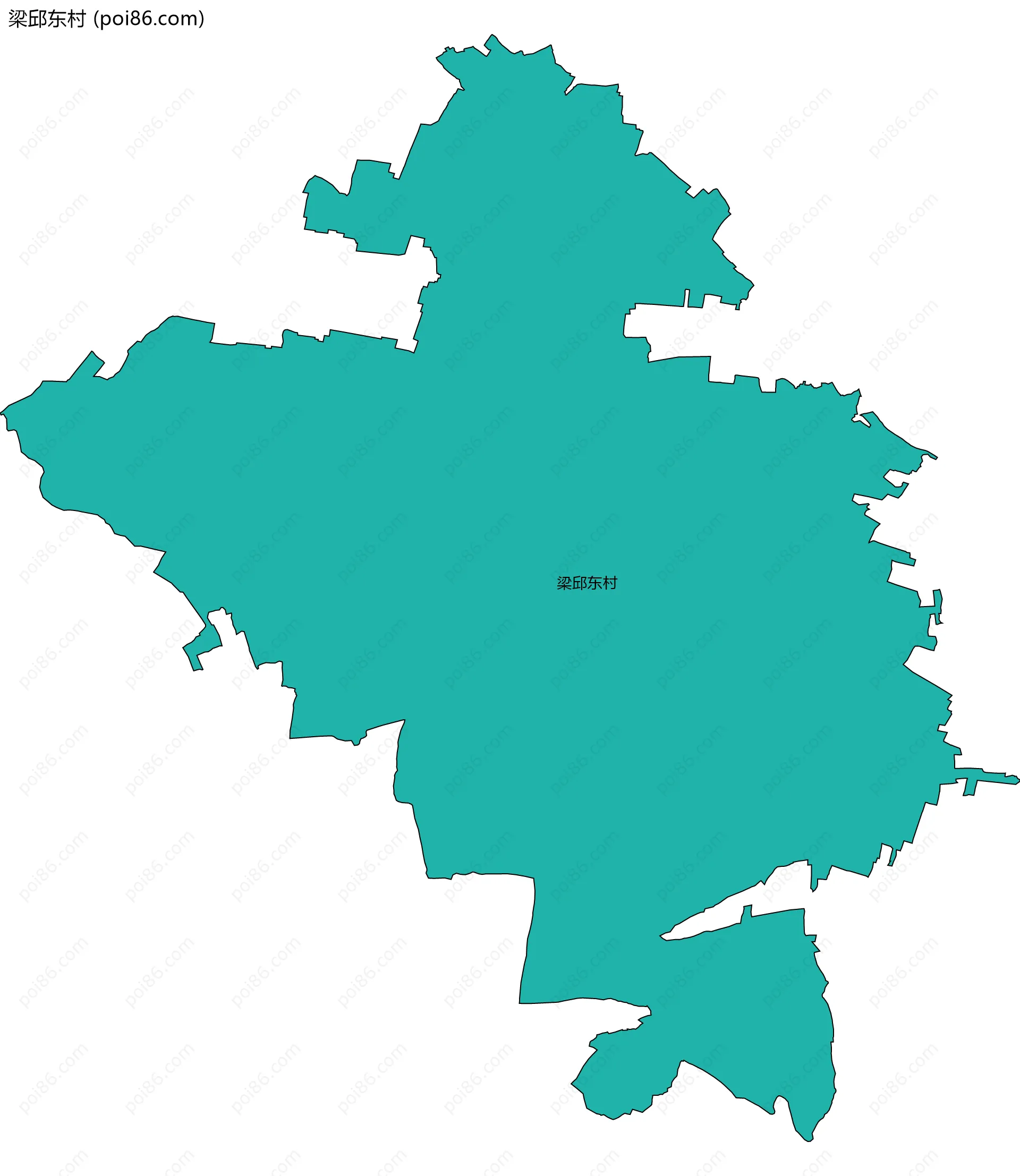 梁邱东村边界地图