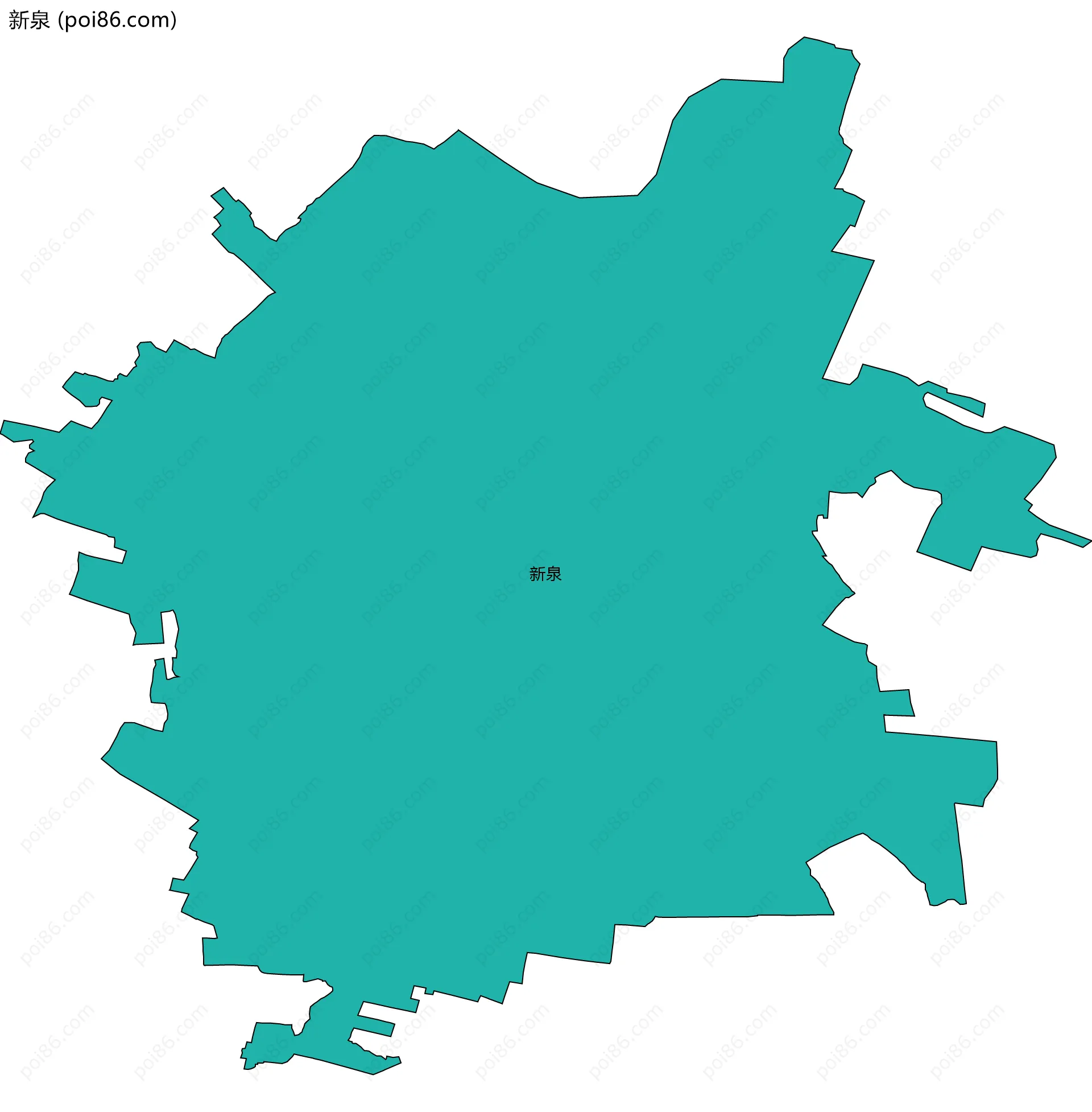 新泉边界地图