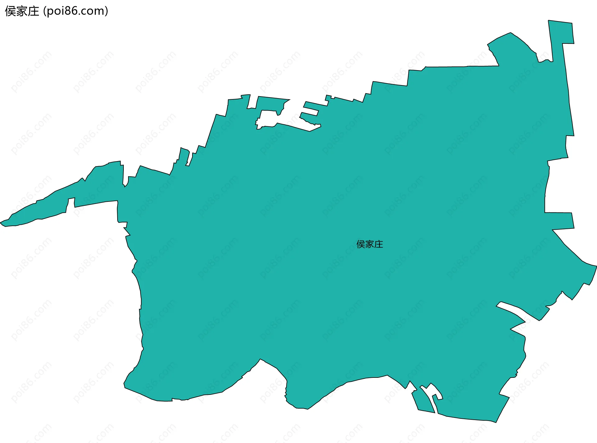 侯家庄边界地图