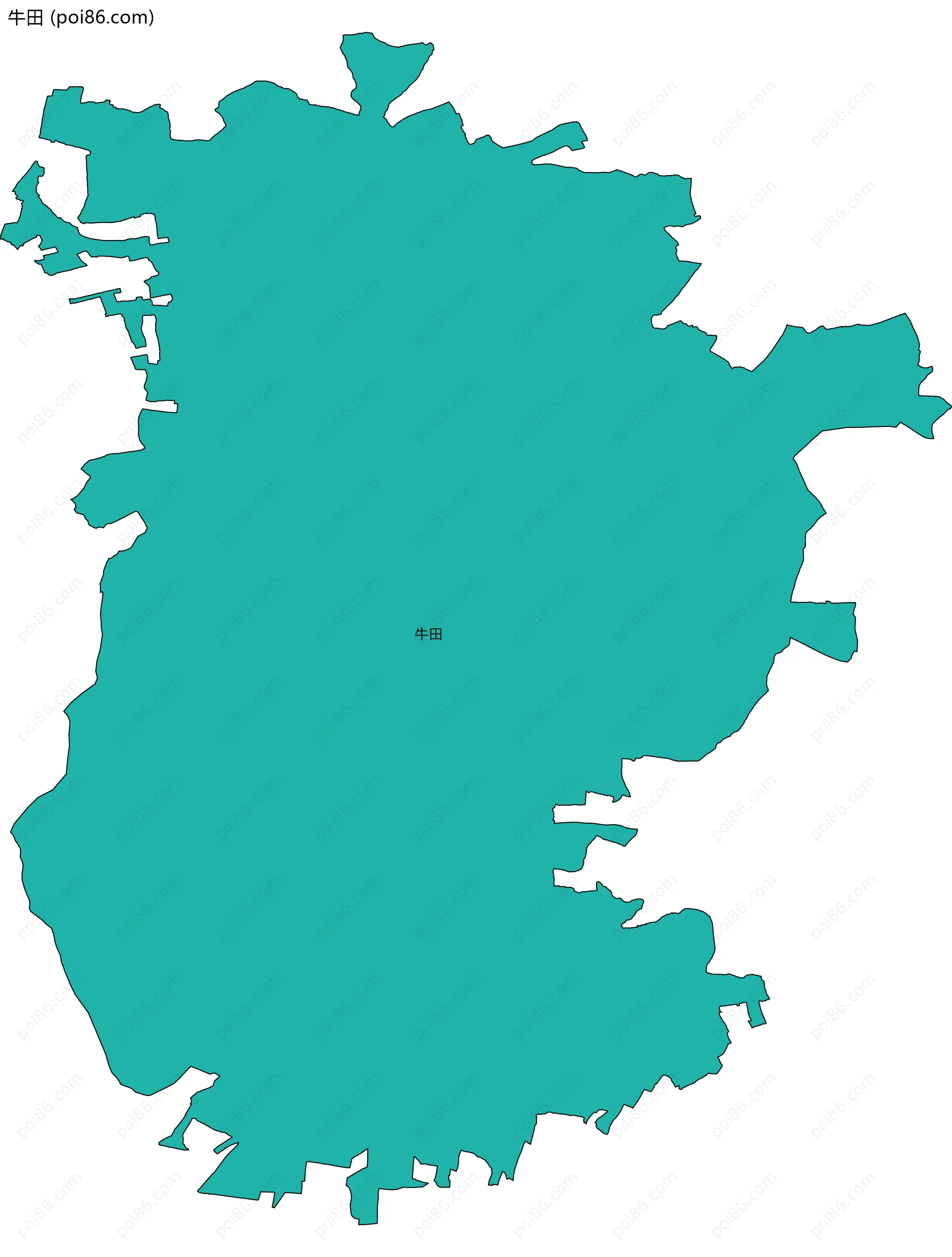 牛田边界地图