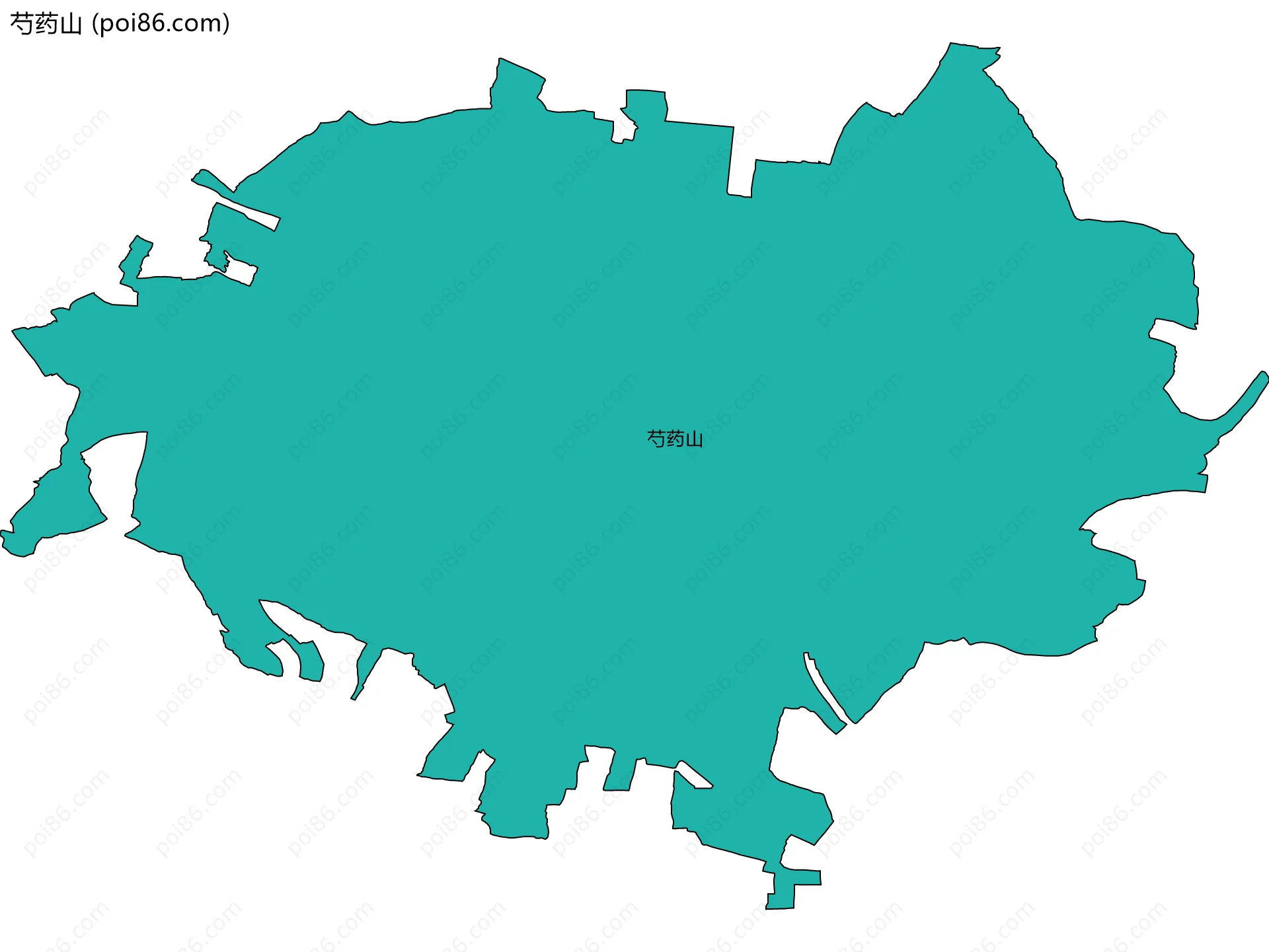 芍药山边界地图