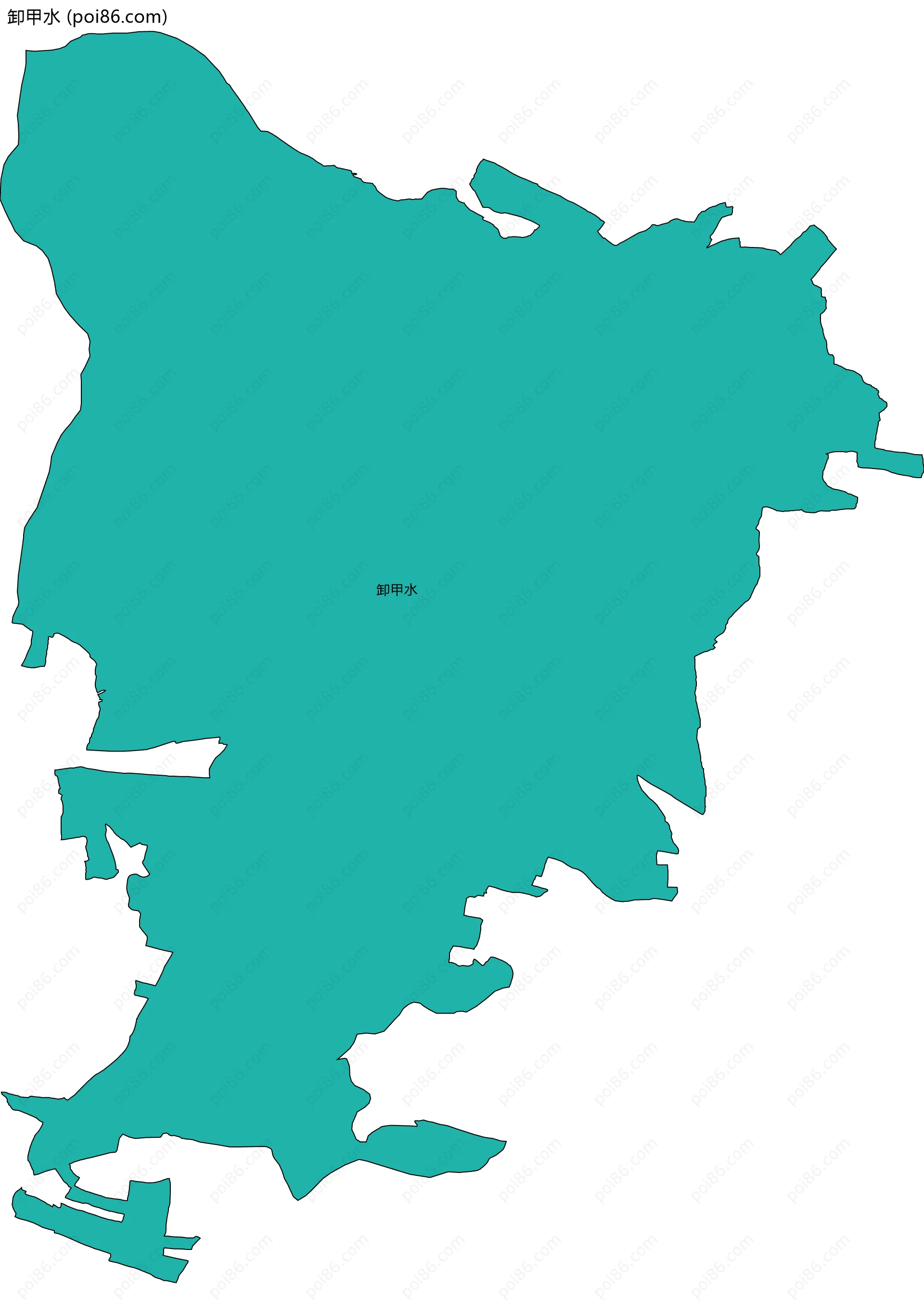 卸甲水边界地图