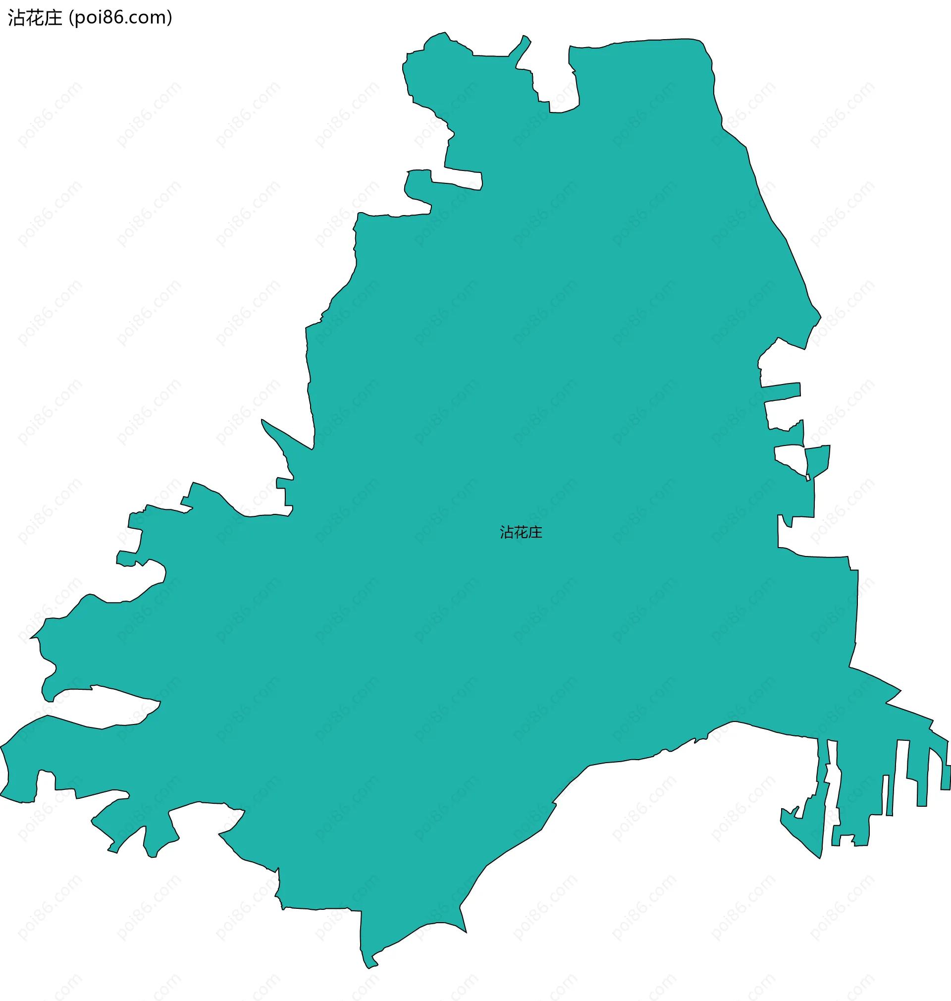 沾花庄边界地图
