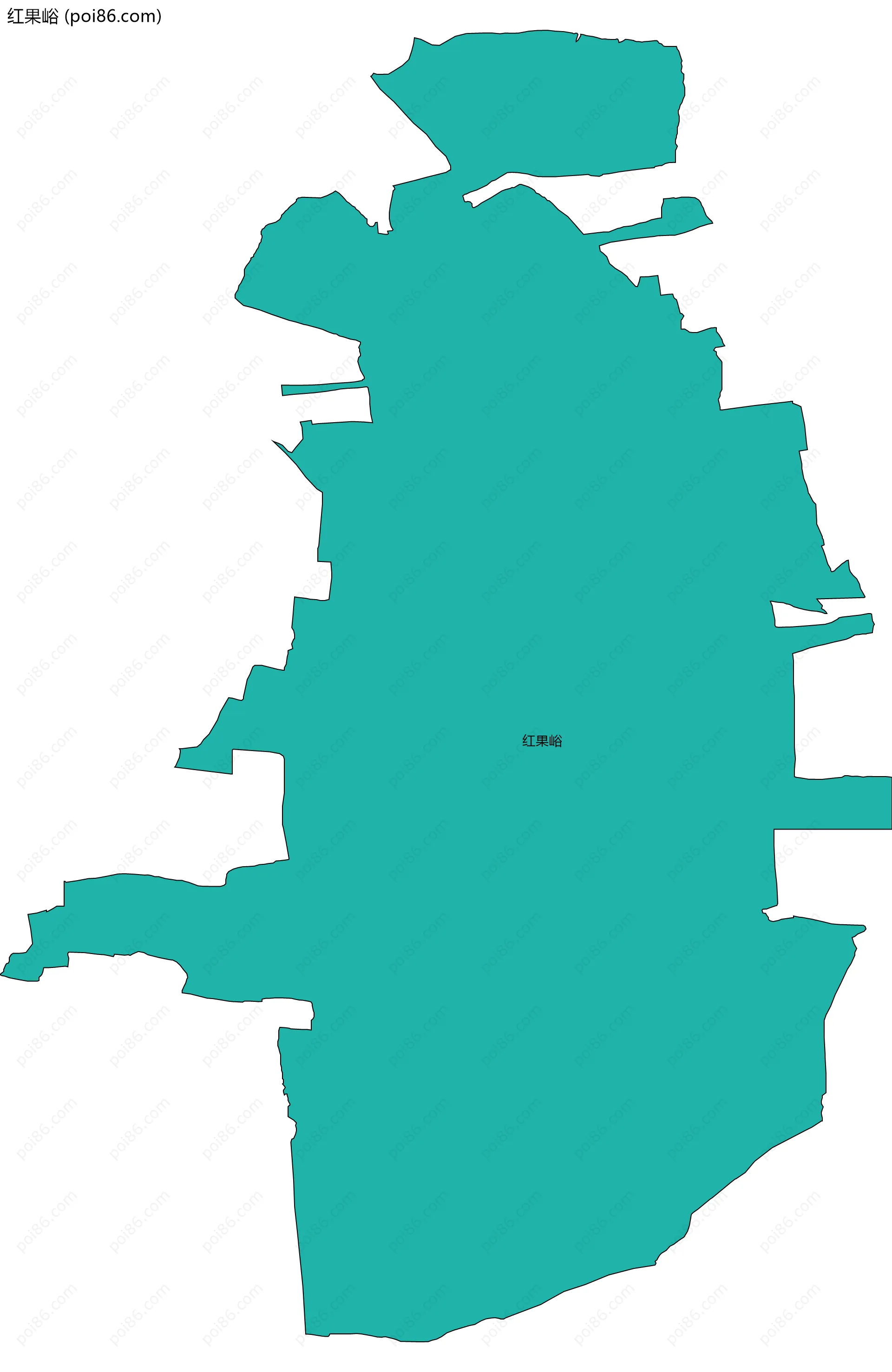 红果峪边界地图