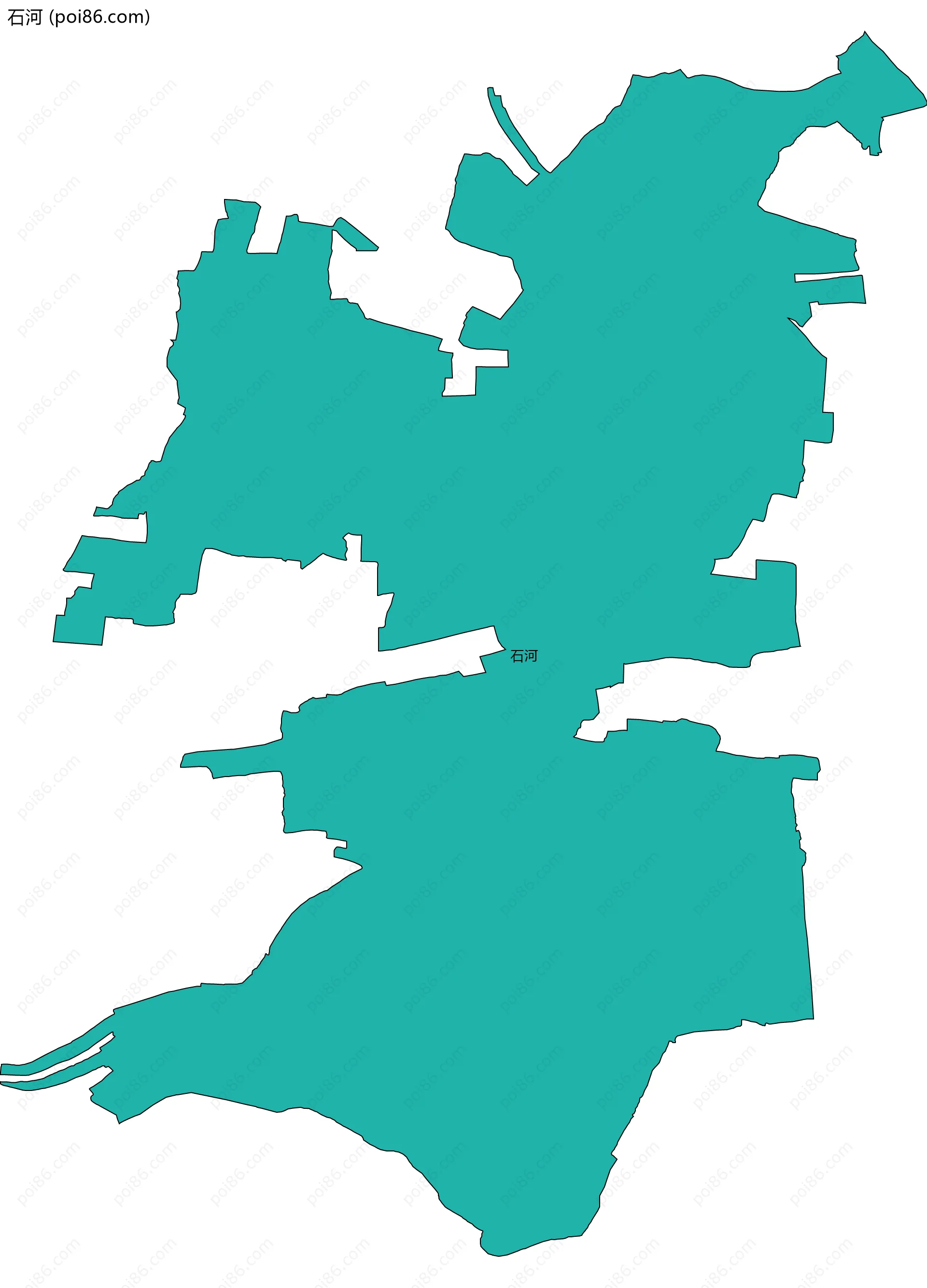 石河边界地图