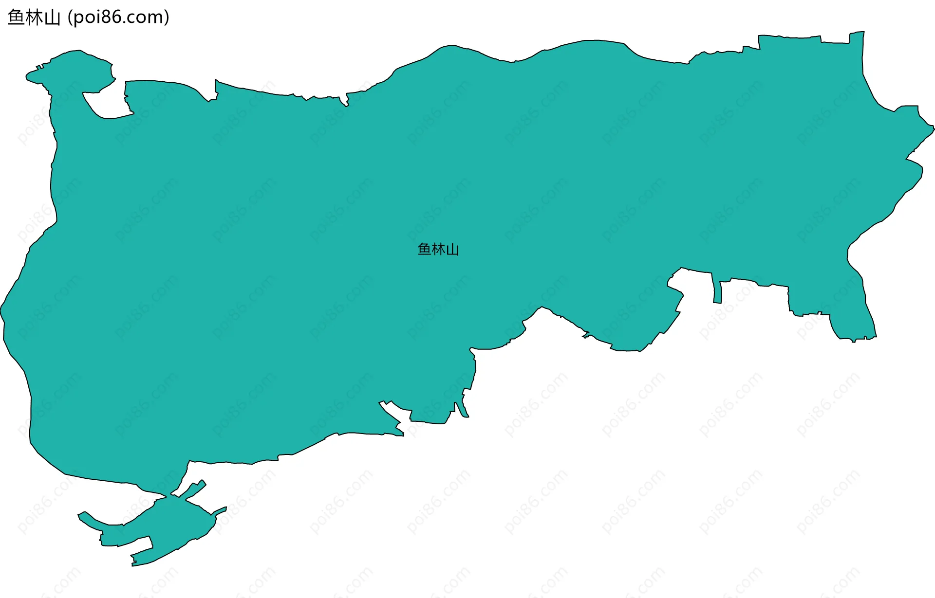 鱼林山边界地图