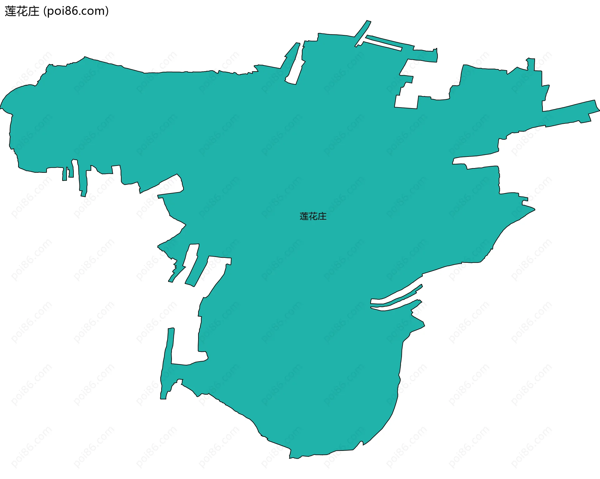 莲花庄边界地图