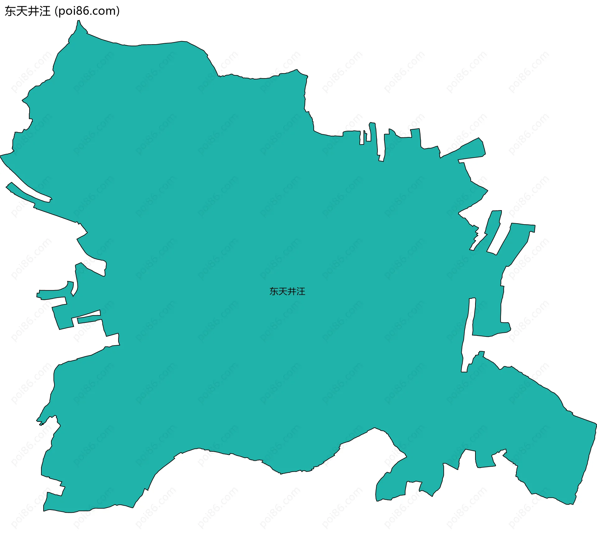 东天井汪边界地图