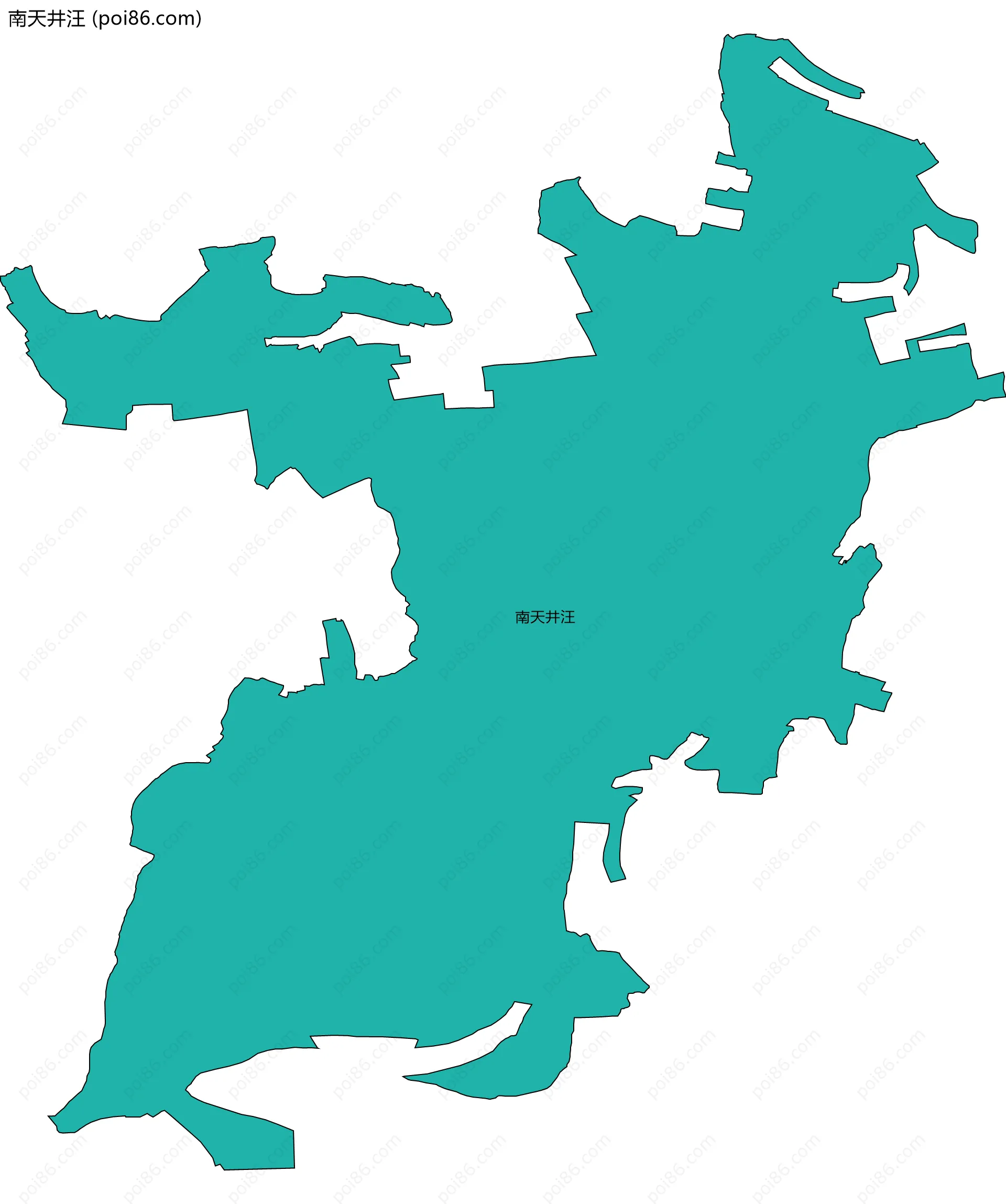 南天井汪边界地图