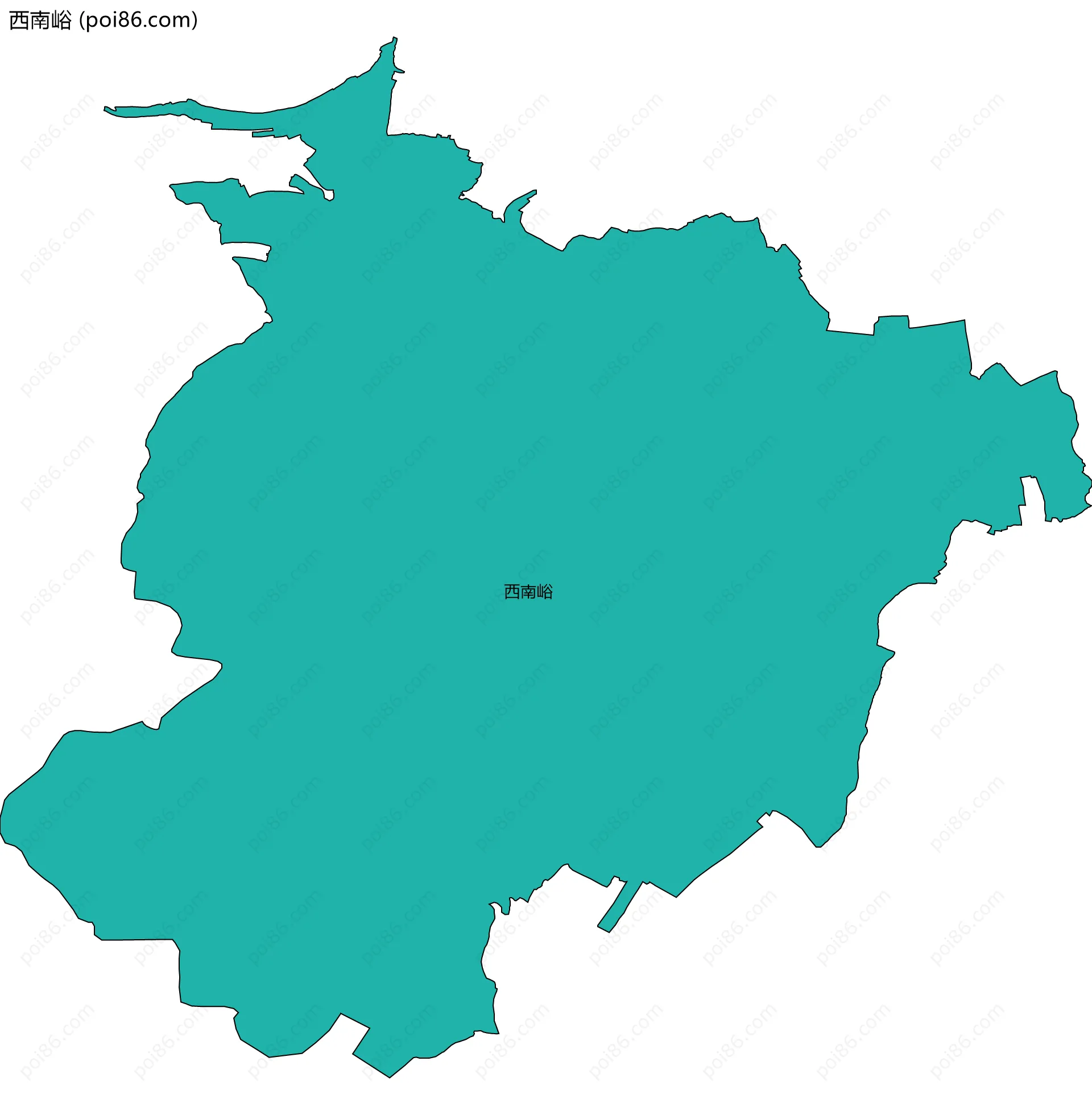 西南峪边界地图