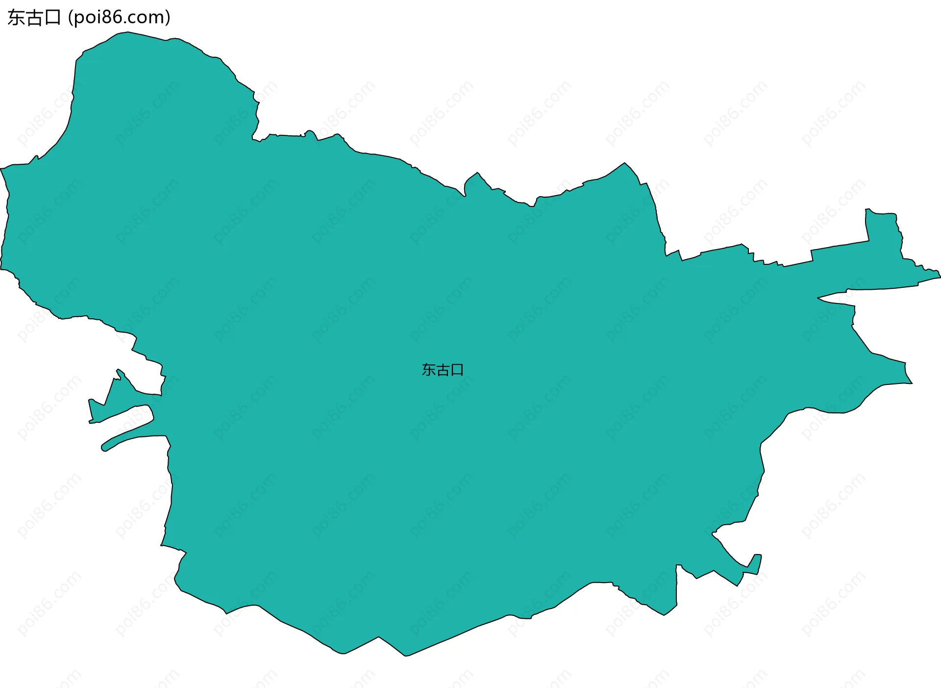 东古口边界地图