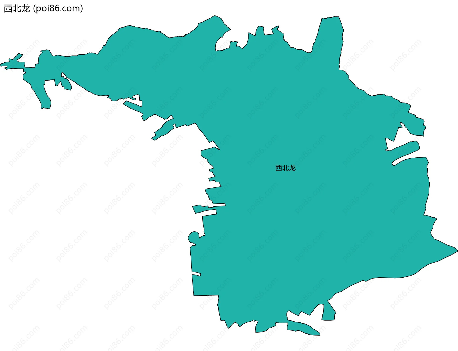 西北龙边界地图