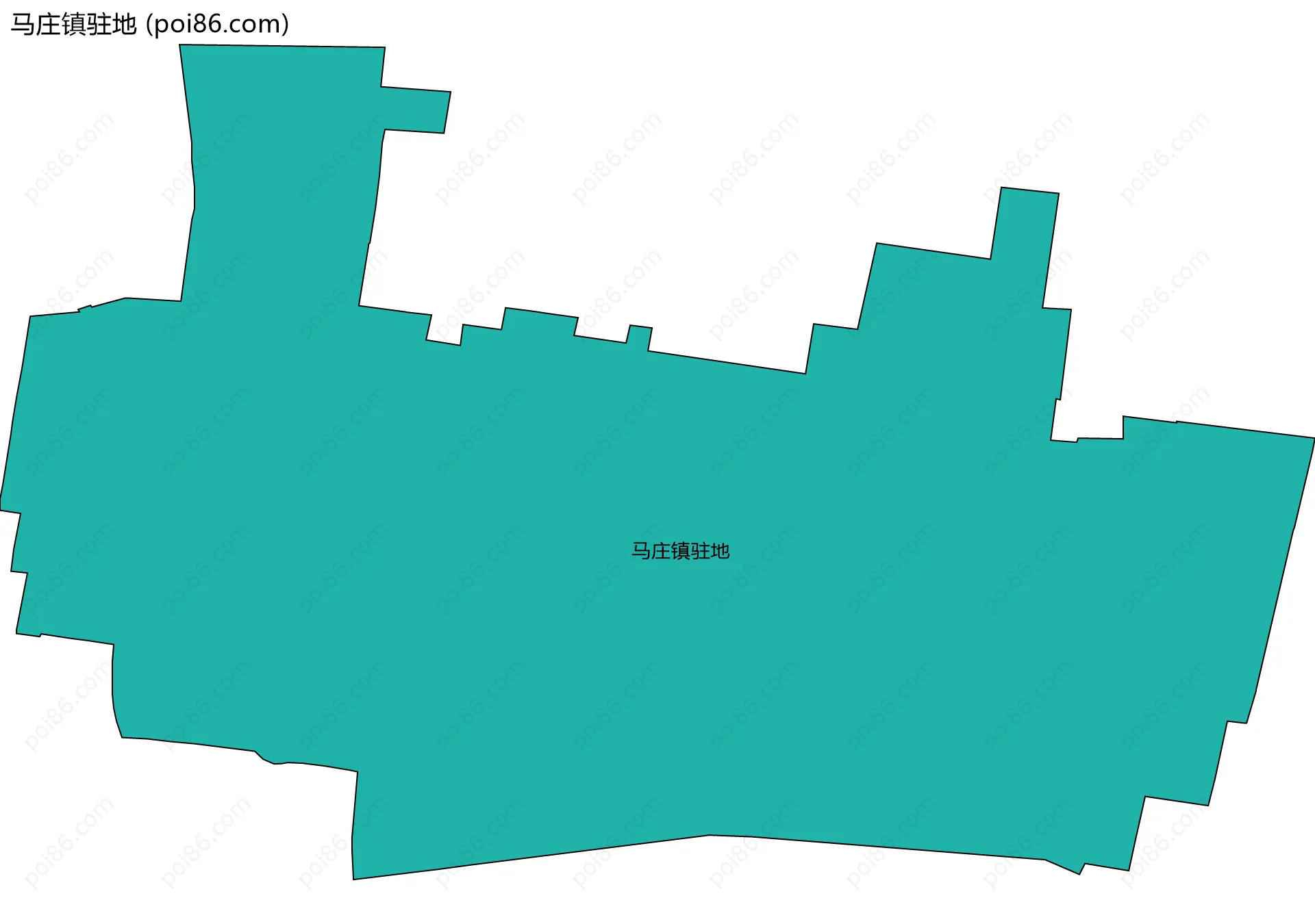 马庄镇驻地边界地图