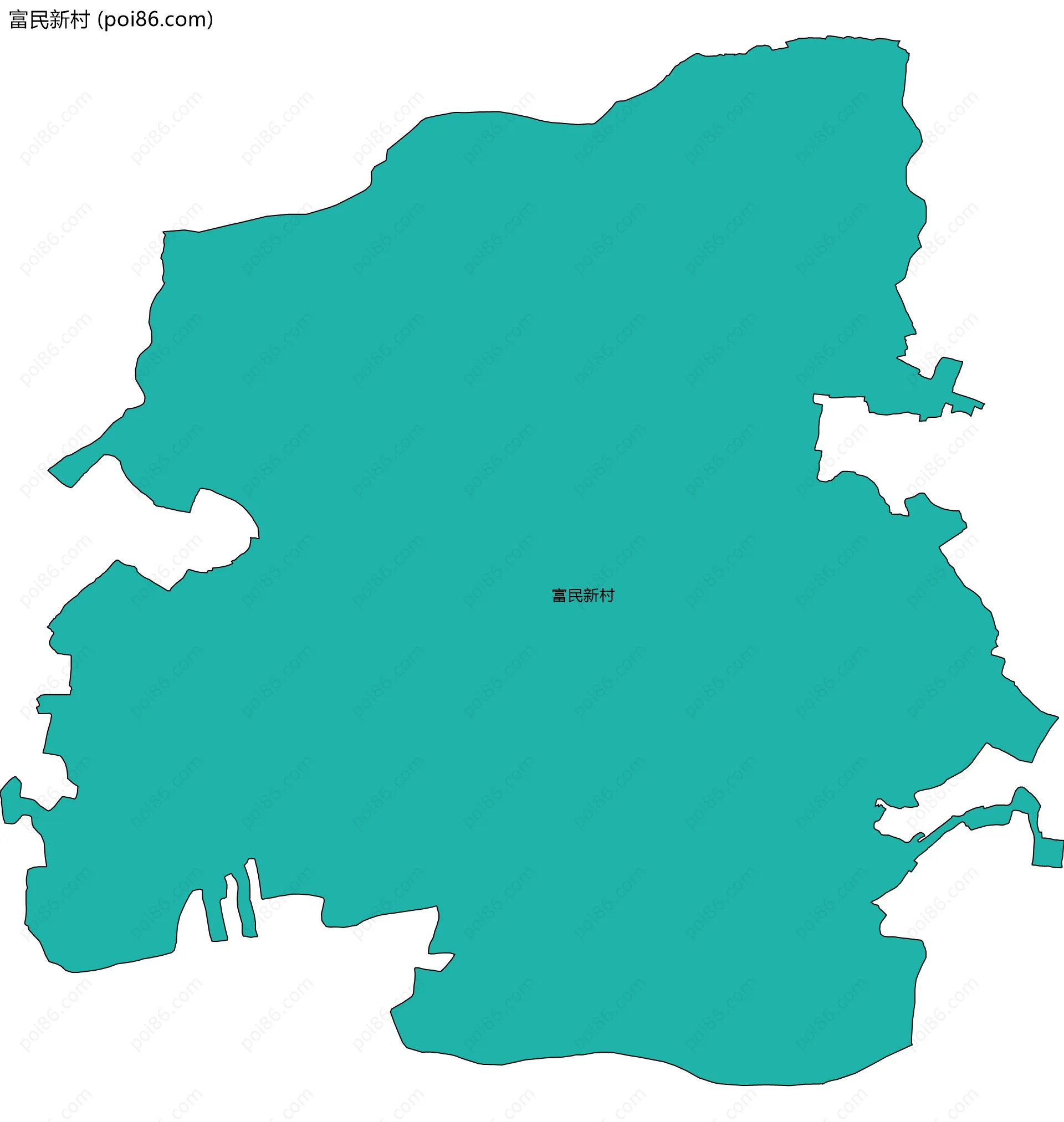 富民新村边界地图