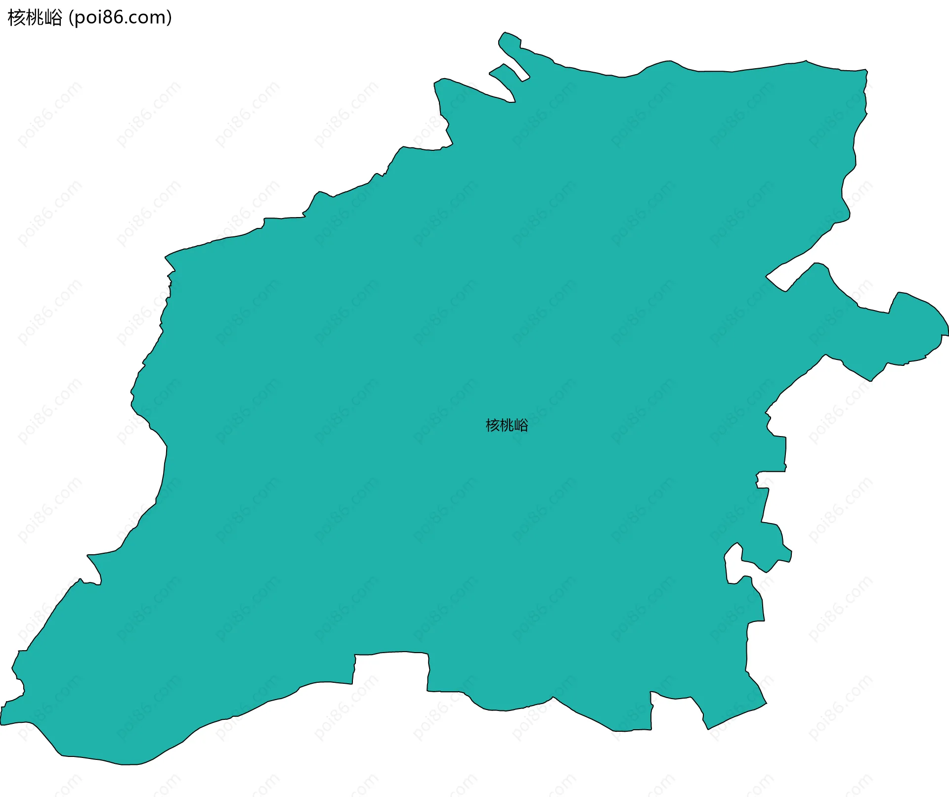 核桃峪边界地图