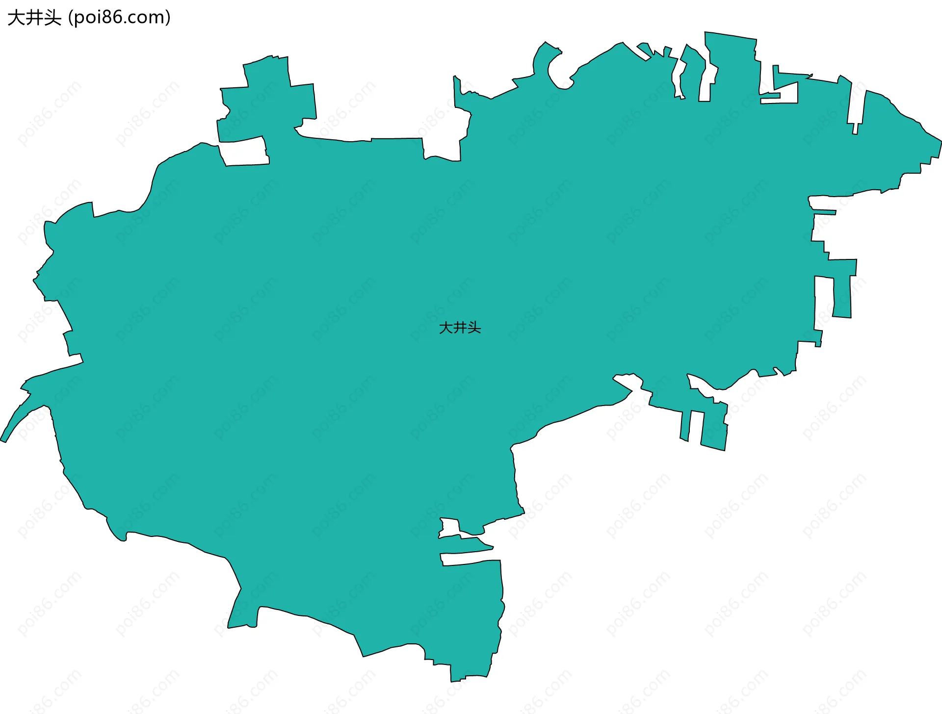 大井头边界地图