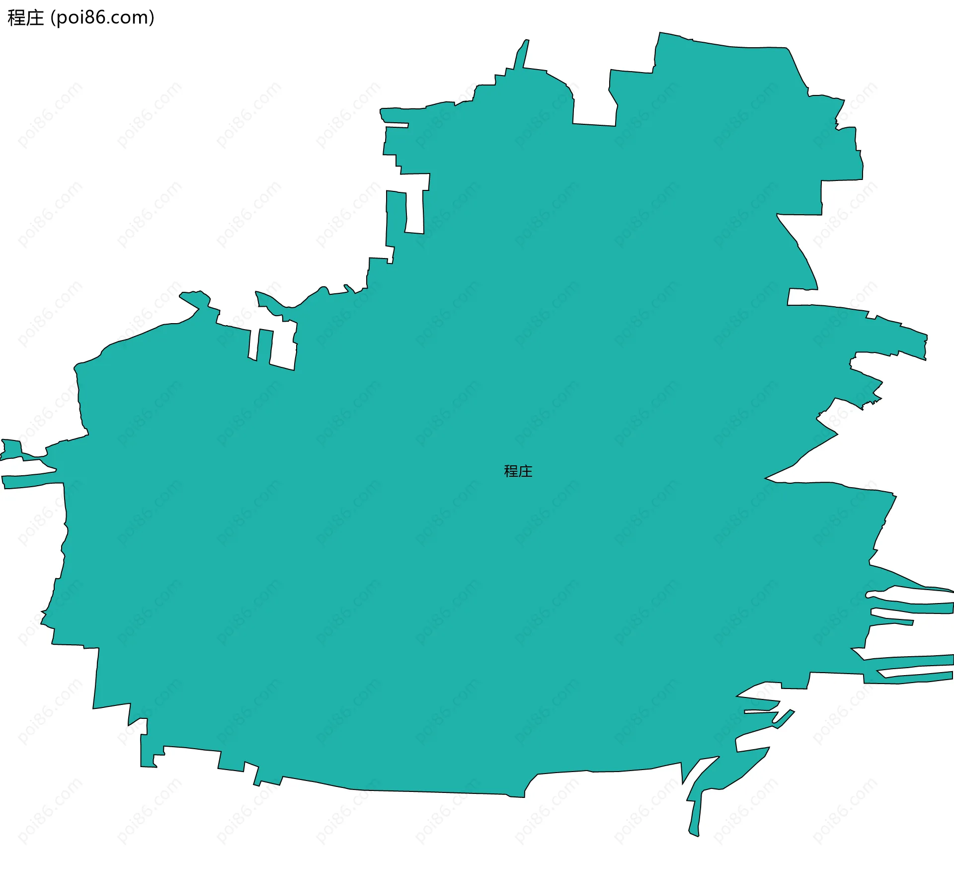 程庄边界地图