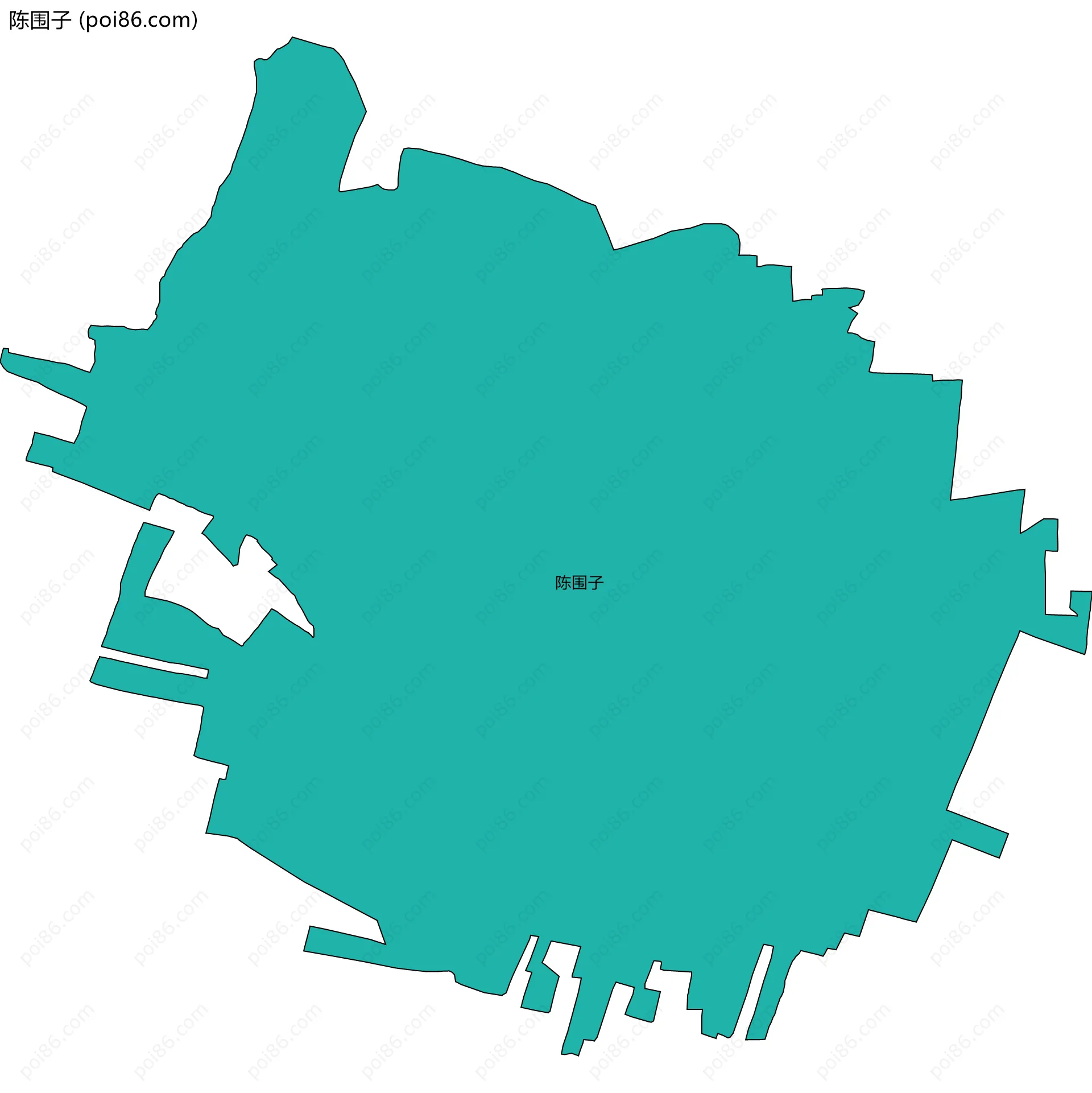 陈围子边界地图