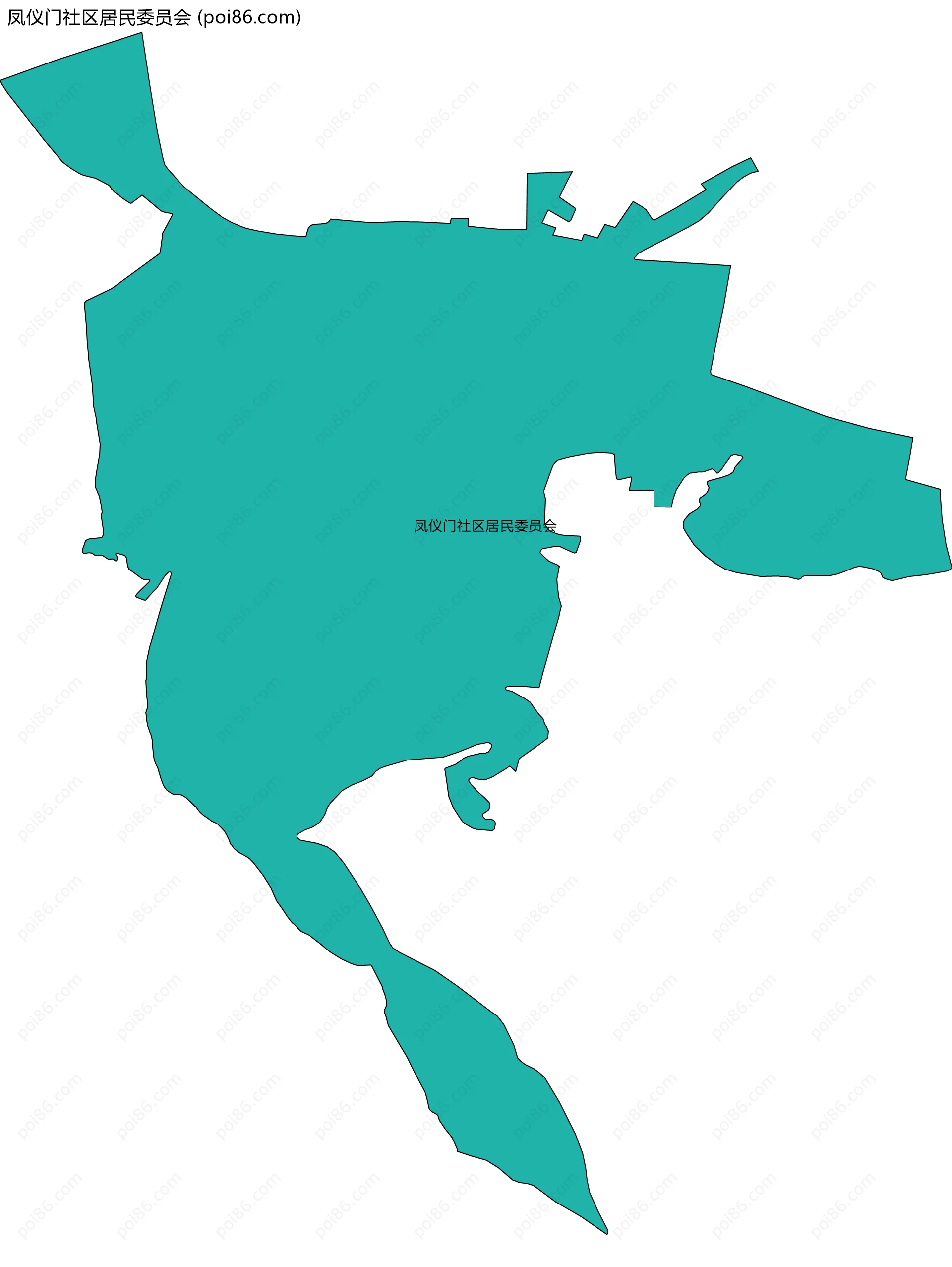 凤仪门社区居民委员会边界地图