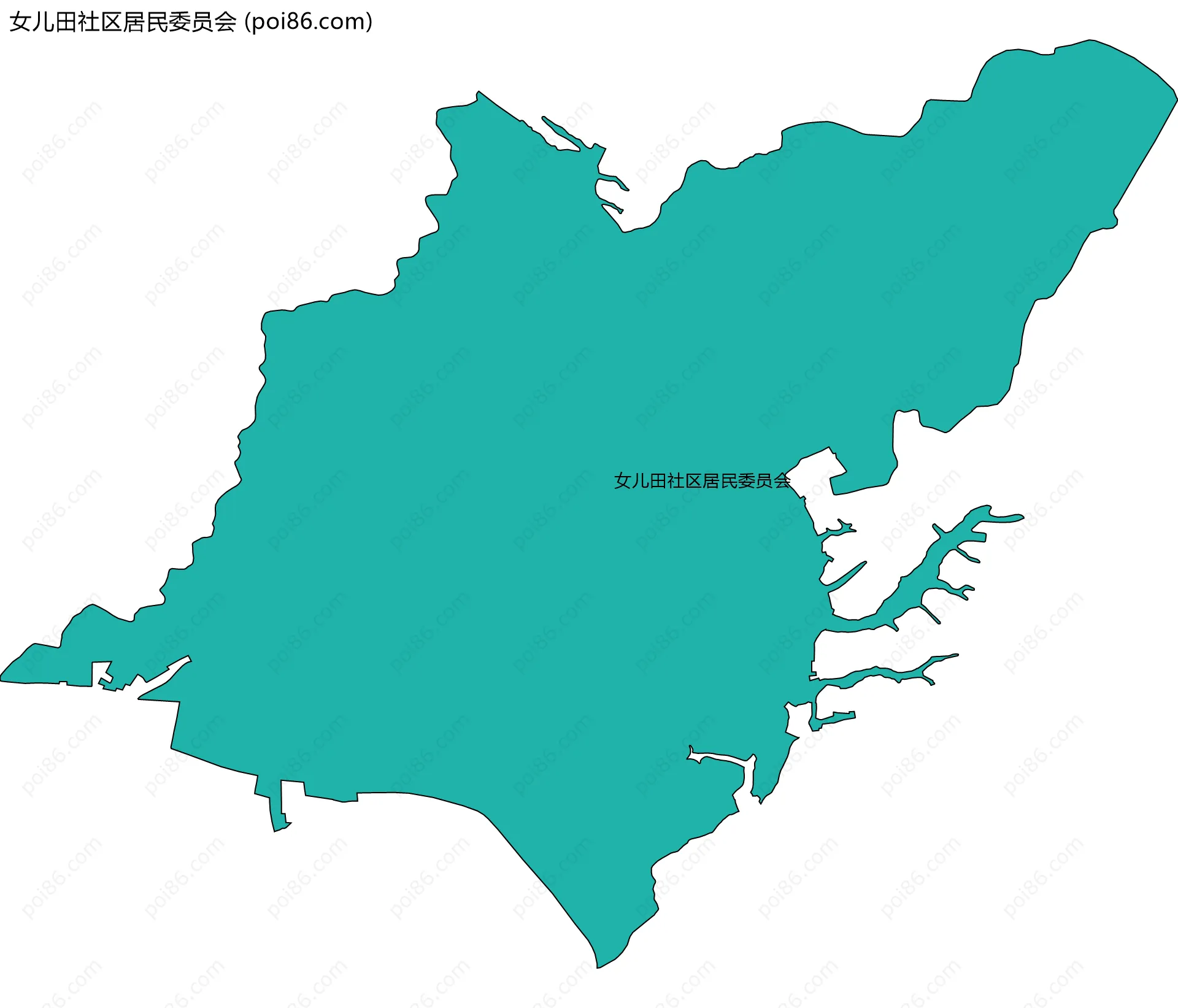 女儿田社区居民委员会边界地图