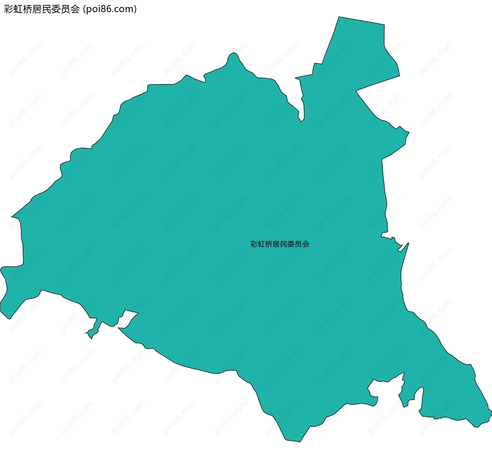 彩虹桥居民委员会边界地图