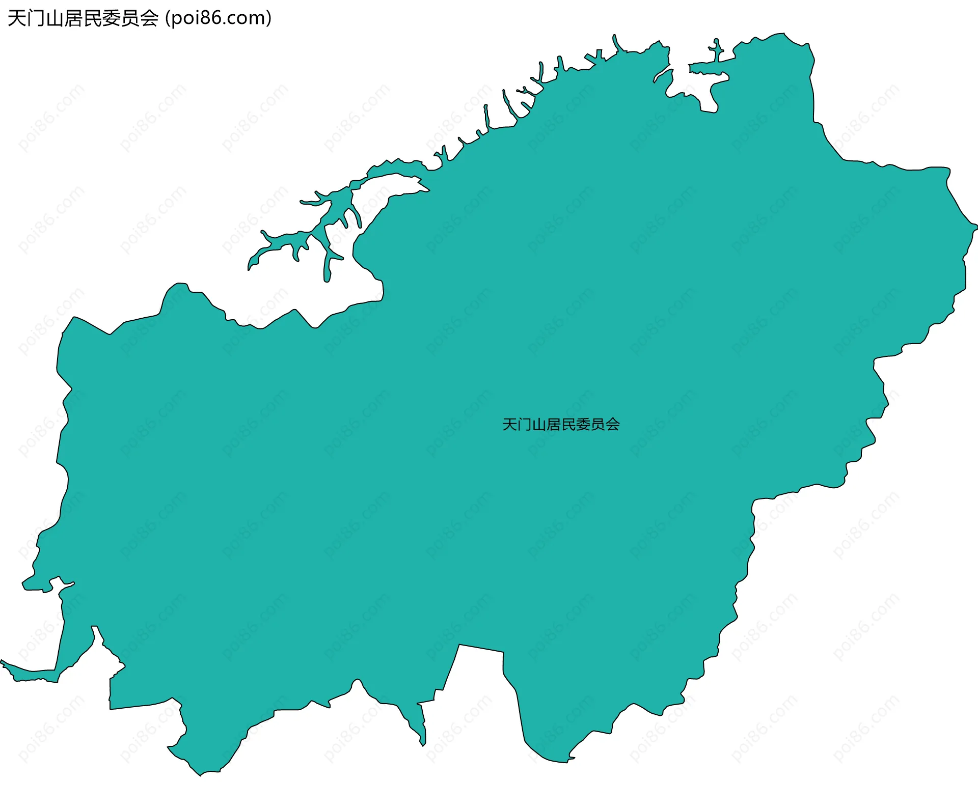 天门山居民委员会边界地图