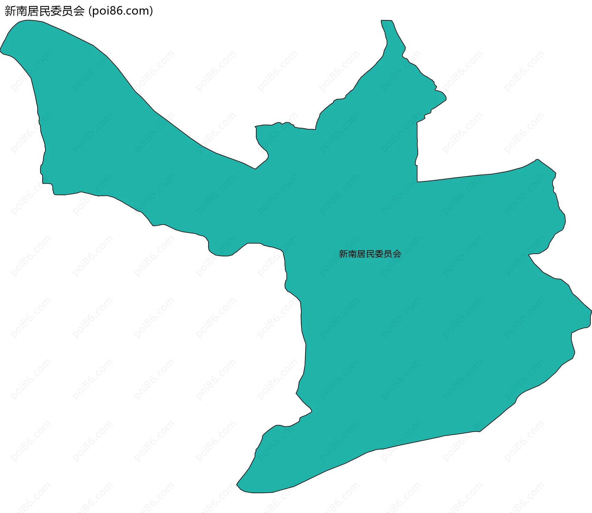 新南居民委员会边界地图