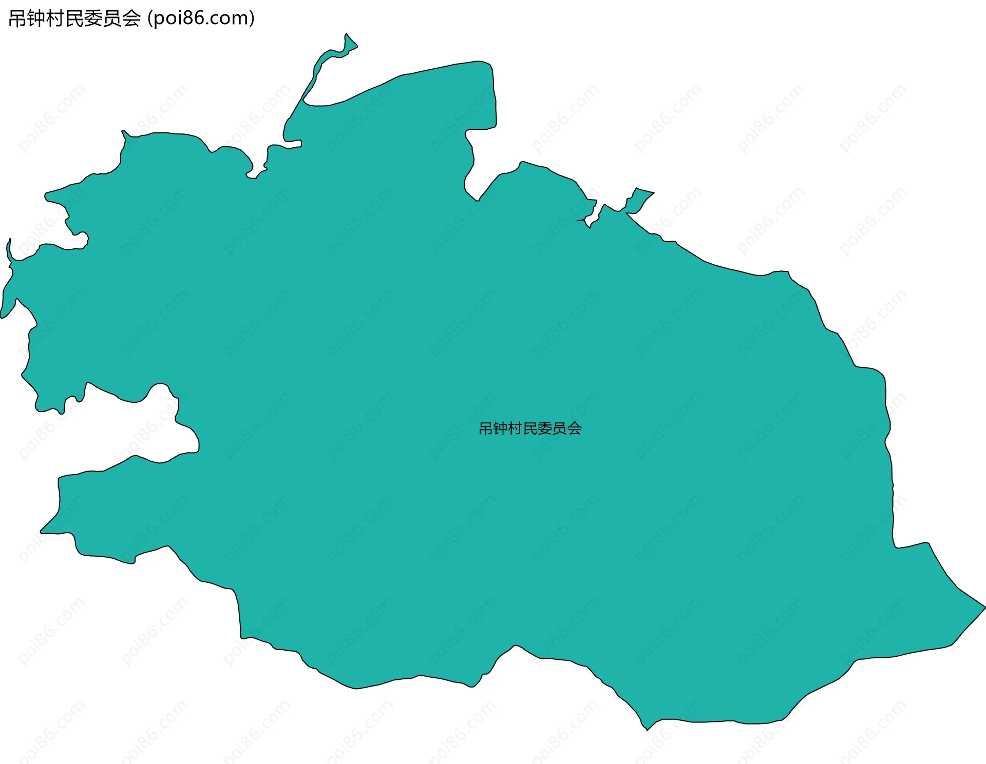 吊钟村民委员会边界地图
