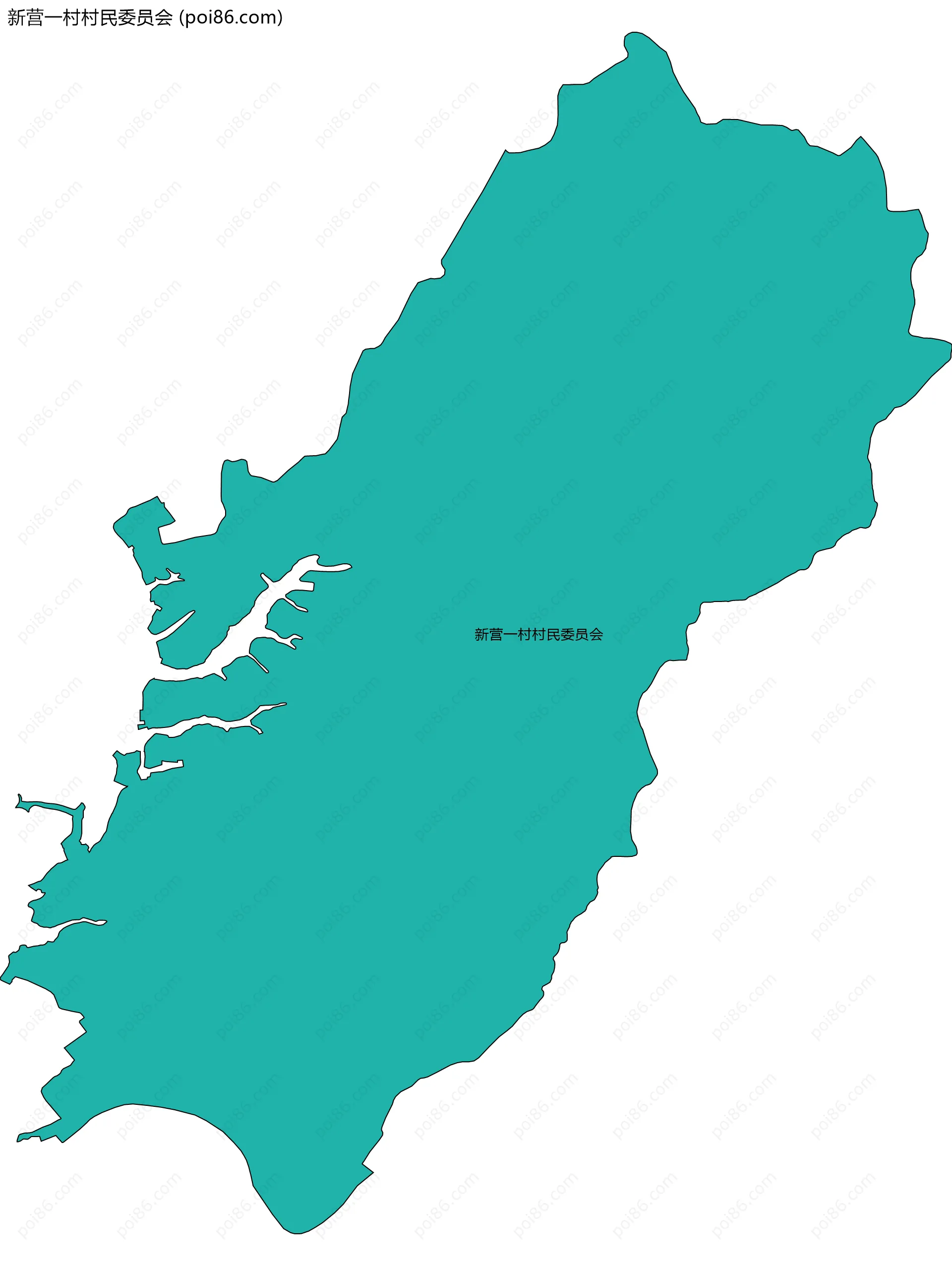 新营一村村民委员会边界地图