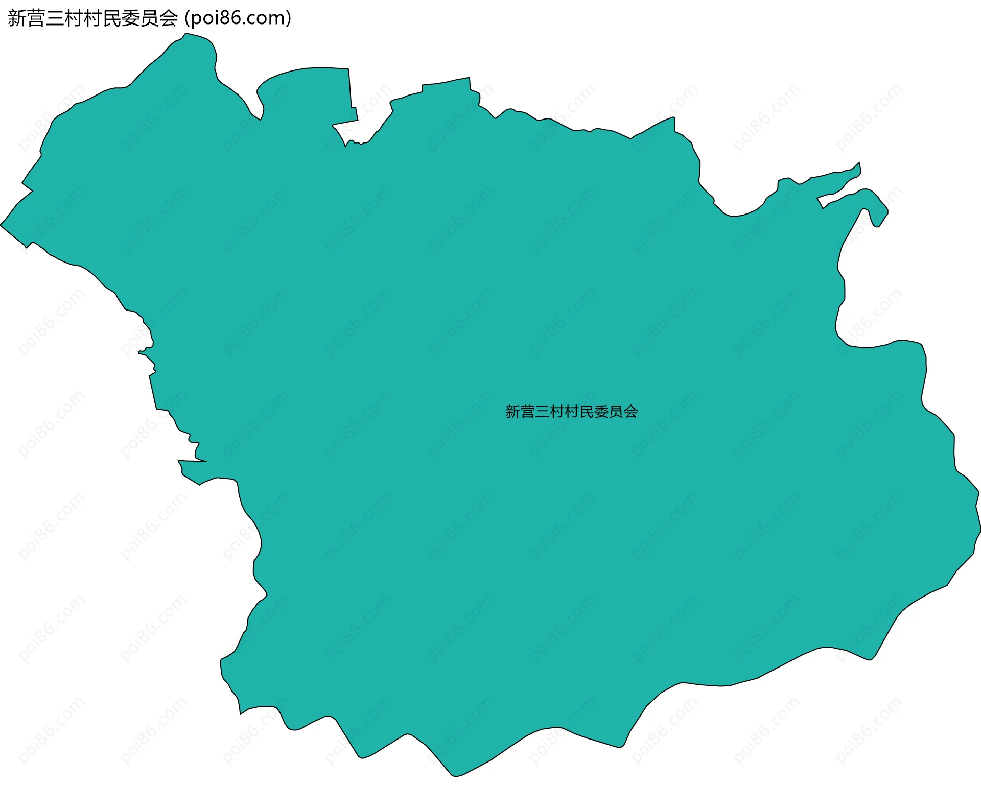 新营三村村民委员会边界地图