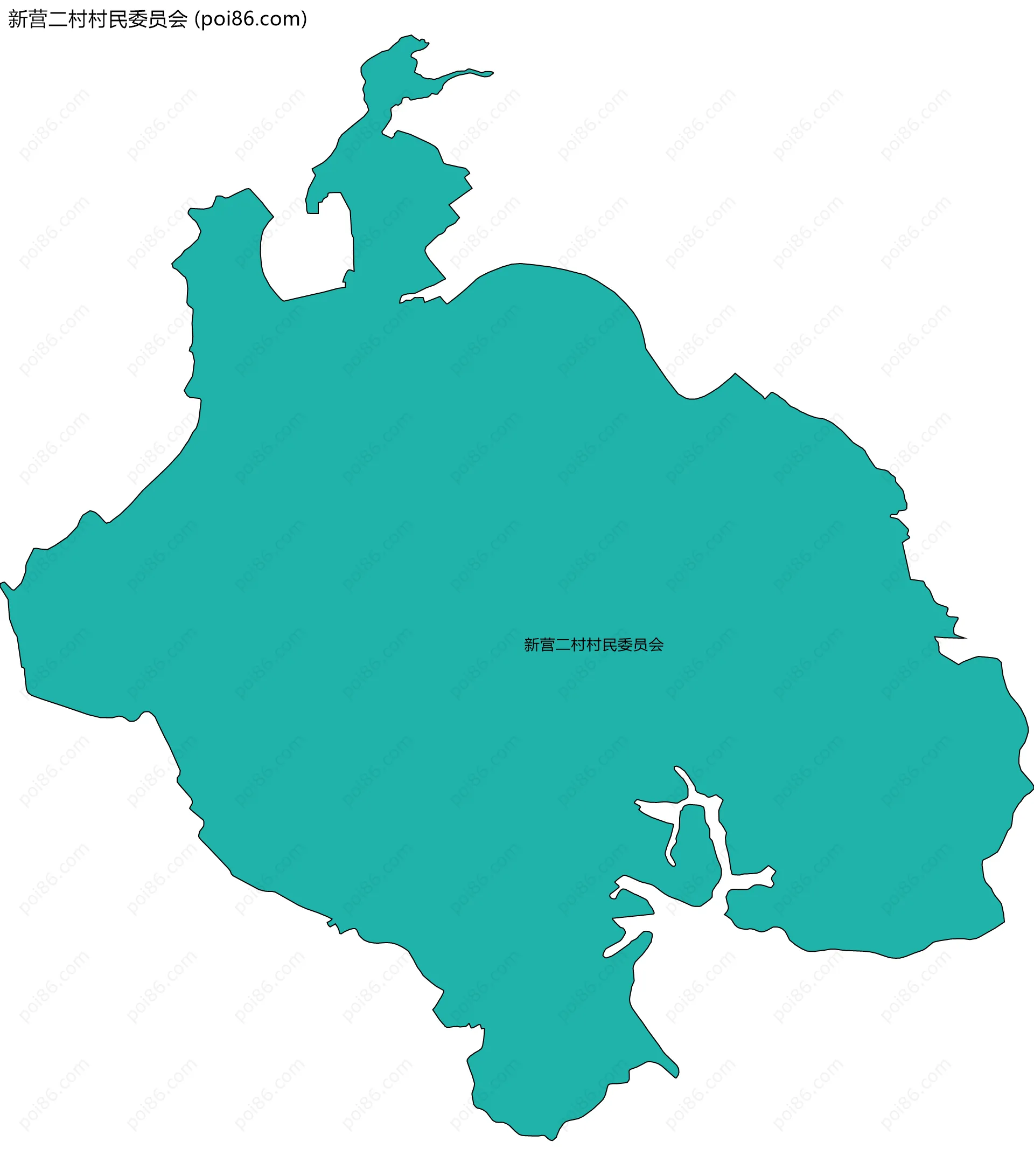 新营二村村民委员会边界地图