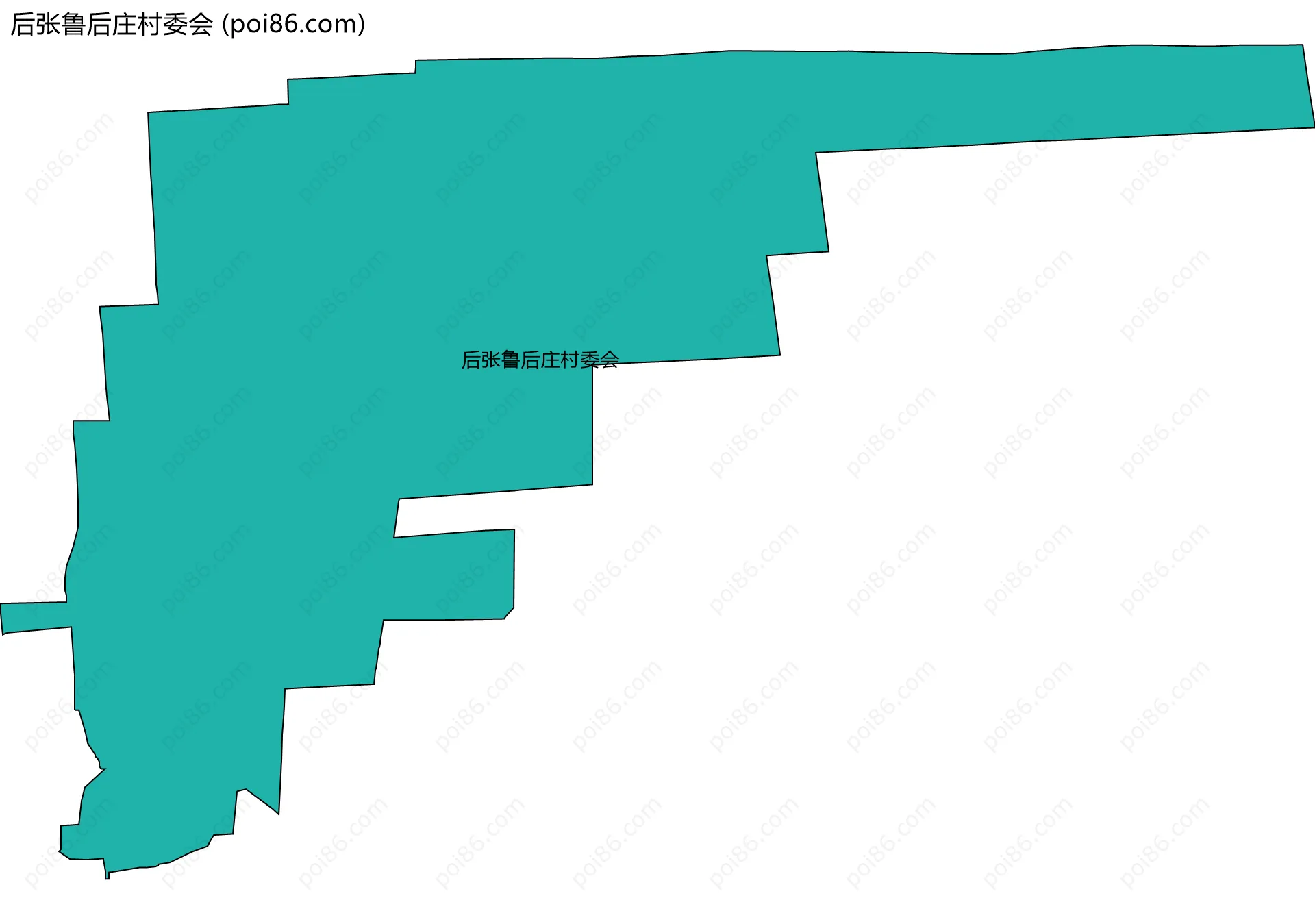 后张鲁后庄村委会边界地图