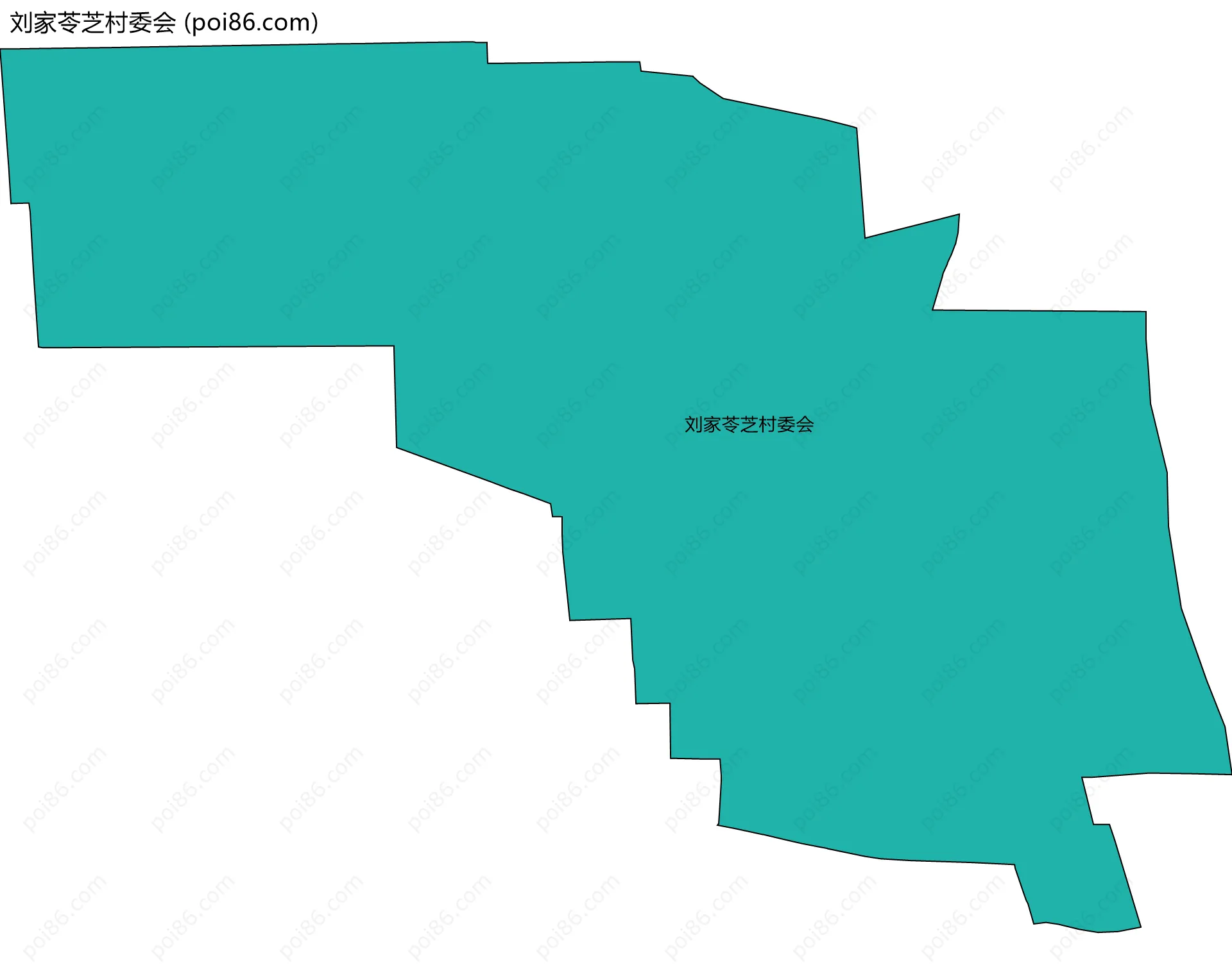 刘家苓芝村委会边界地图