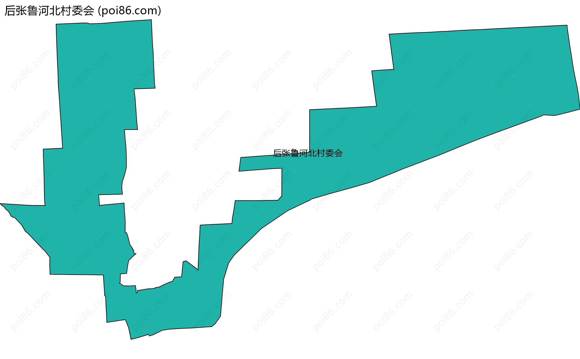 后张鲁河北村委会边界地图