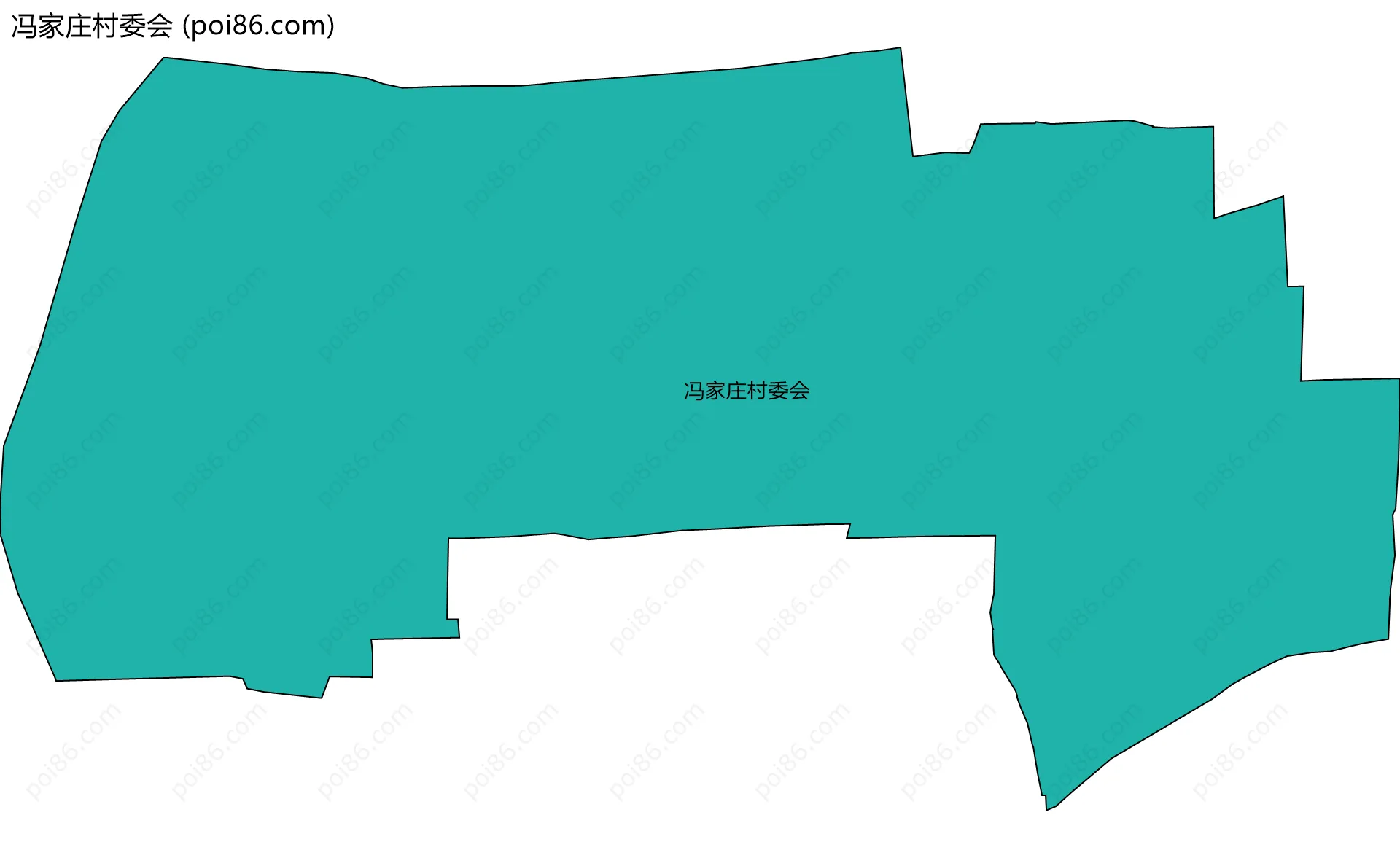 冯家庄村委会边界地图