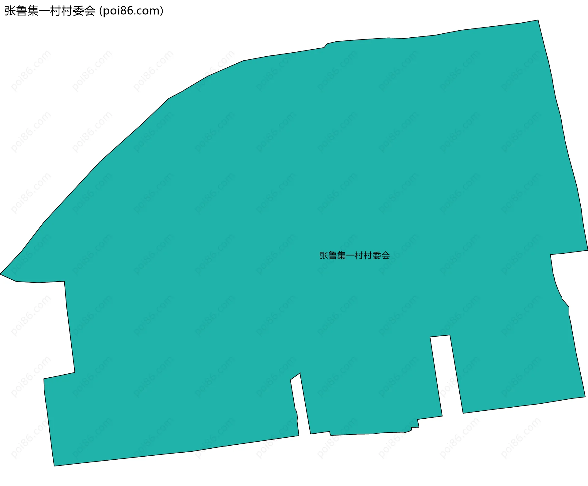 张鲁集一村村委会边界地图
