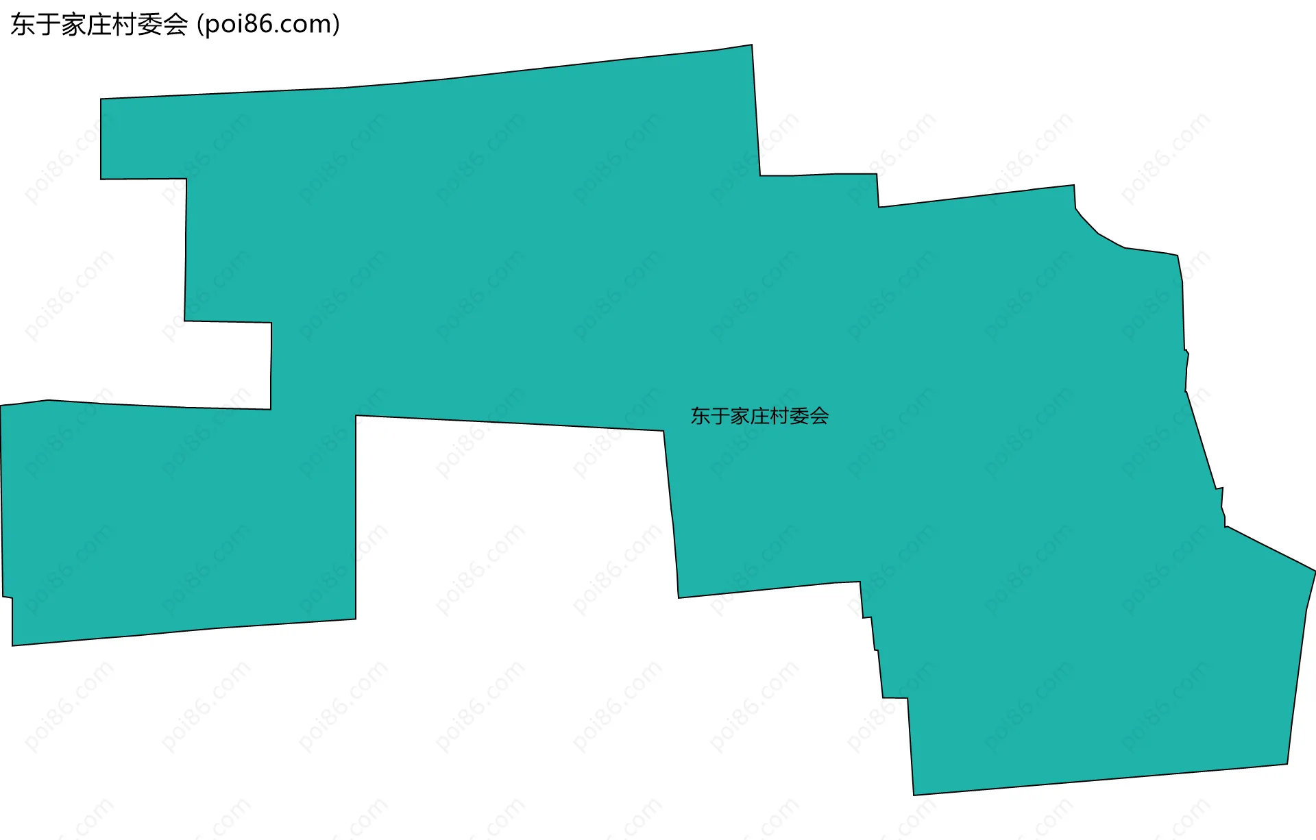 东于家庄村委会边界地图