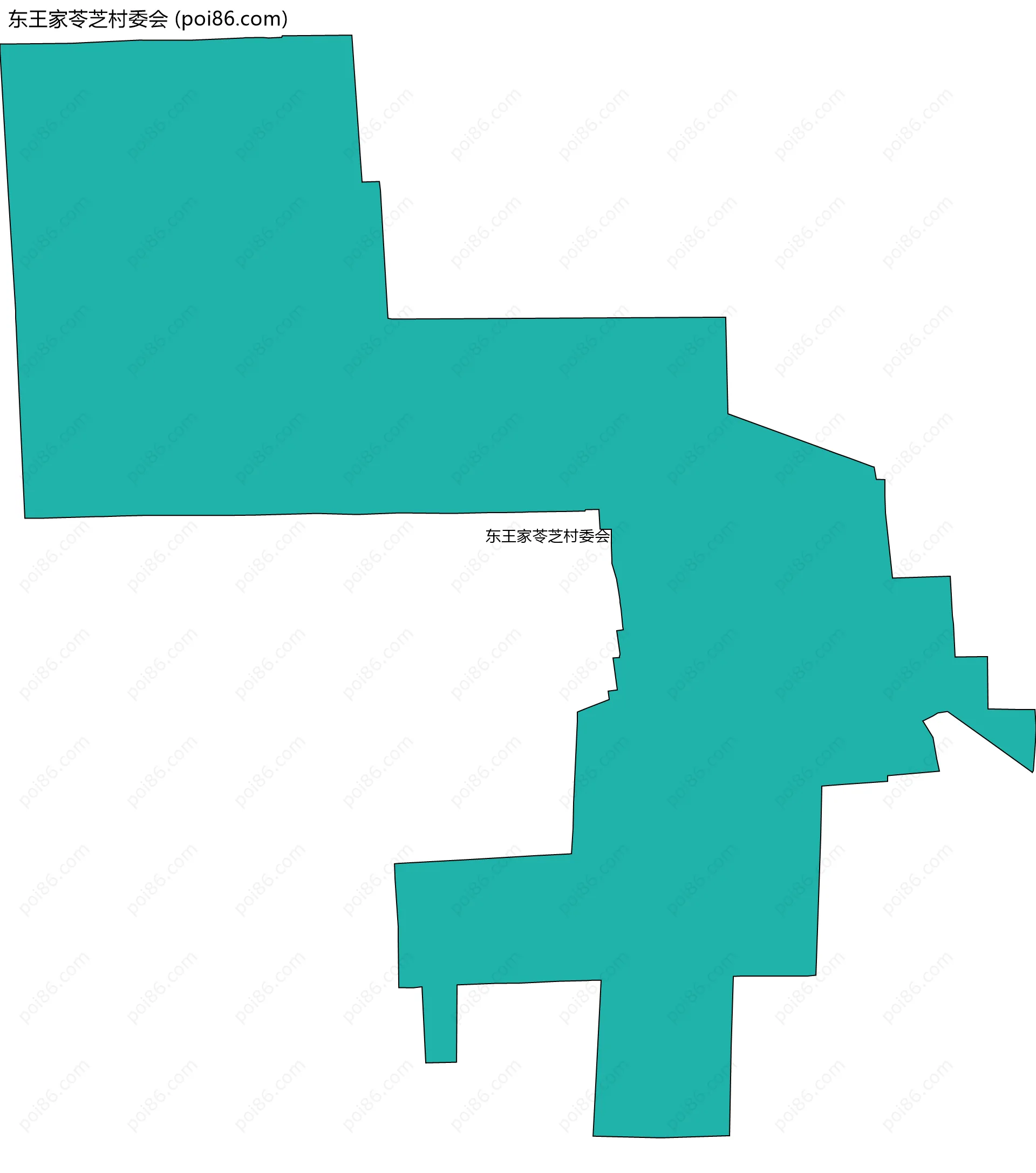 东王家苓芝村委会边界地图