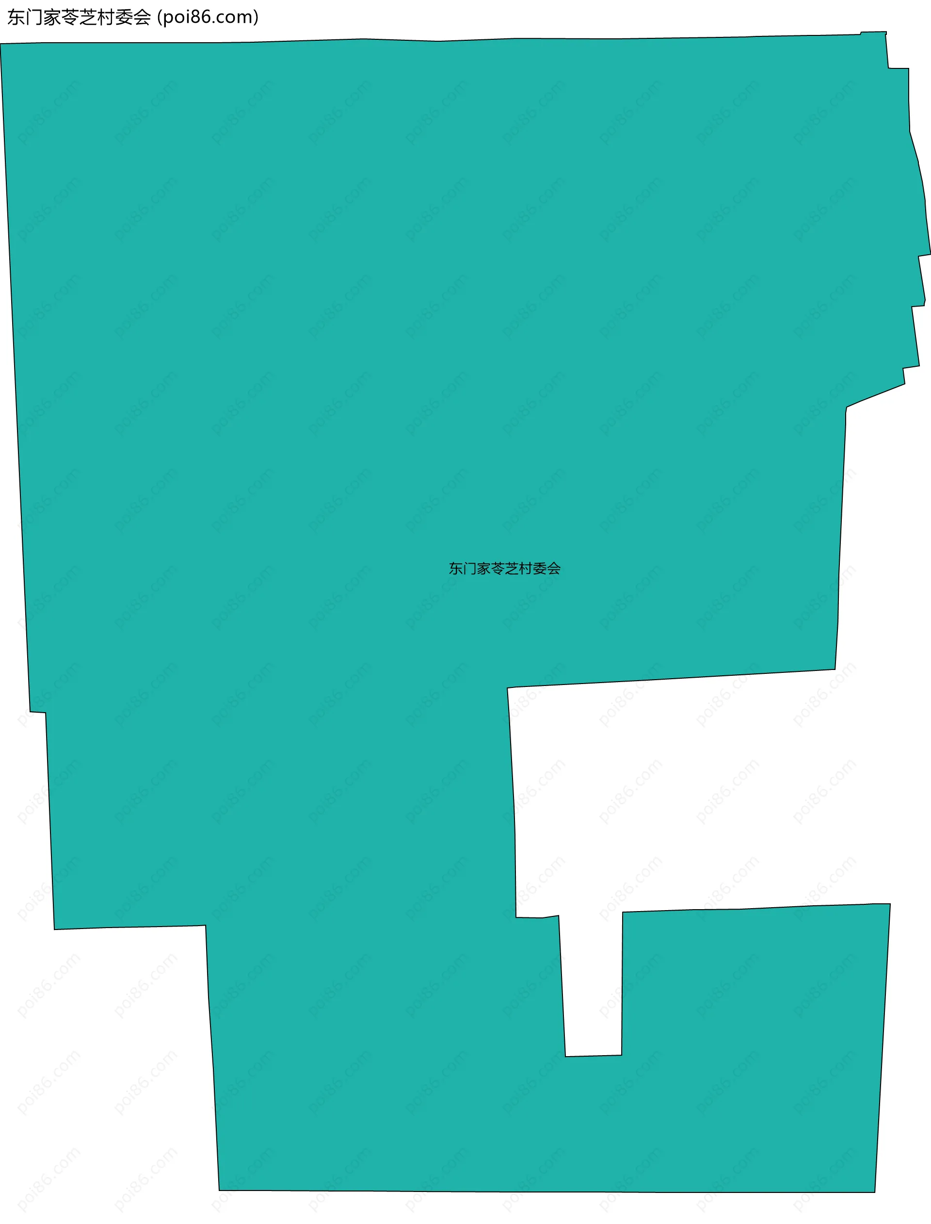 东门家苓芝村委会边界地图