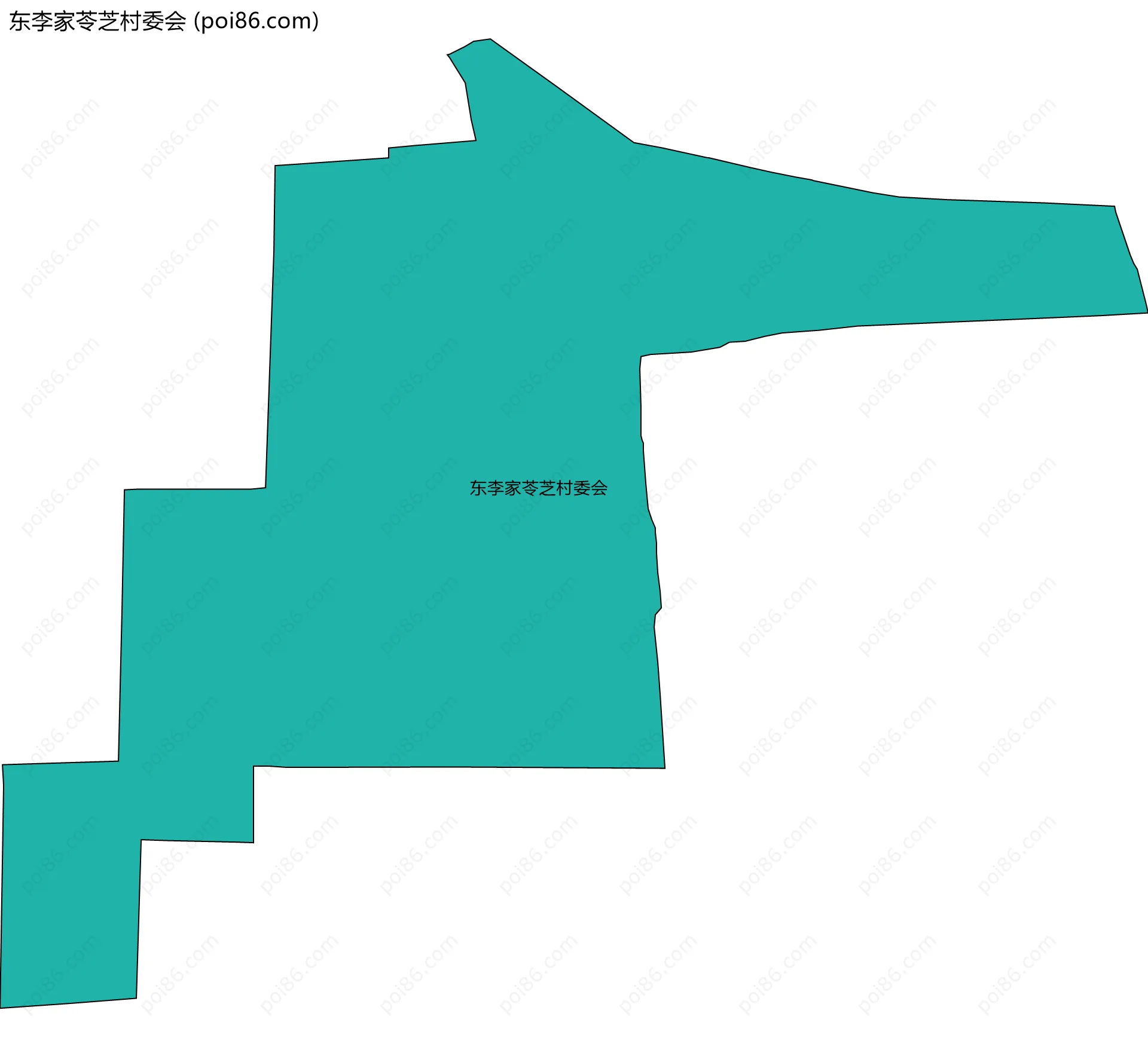 东李家苓芝村委会边界地图
