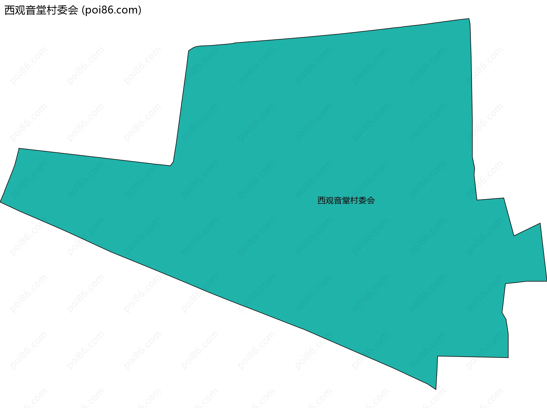 西观音堂村委会边界地图