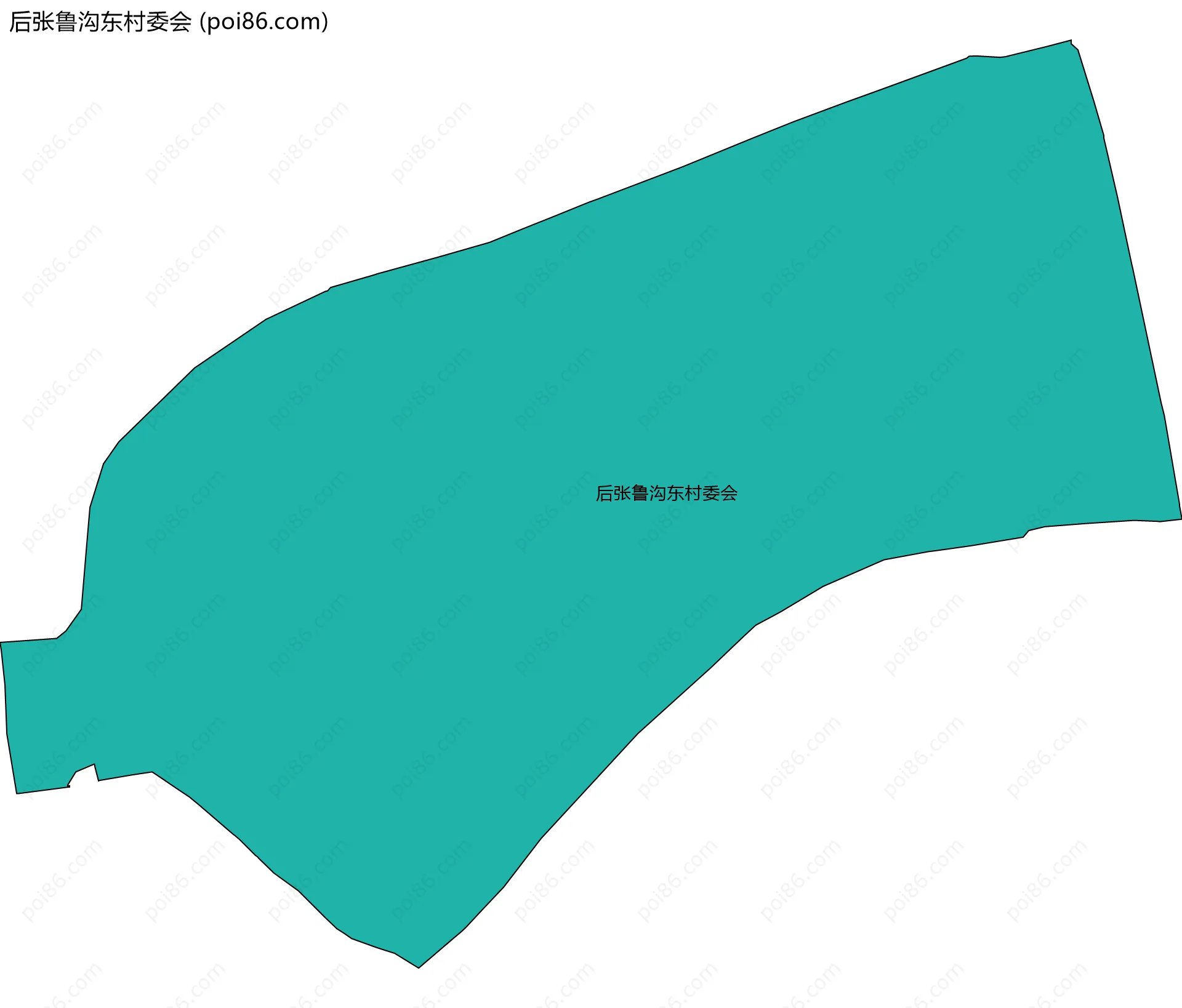 后张鲁沟东村委会边界地图