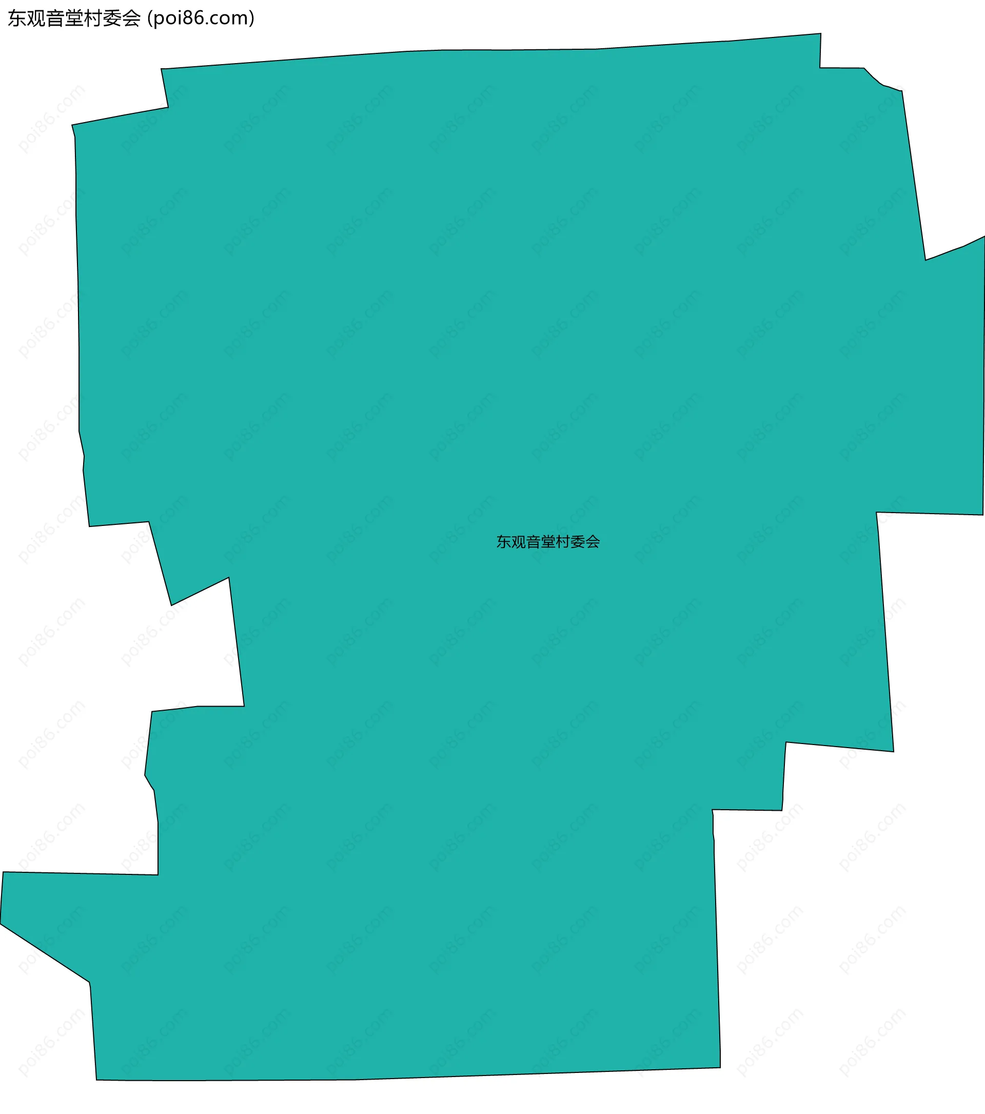 东观音堂村委会边界地图