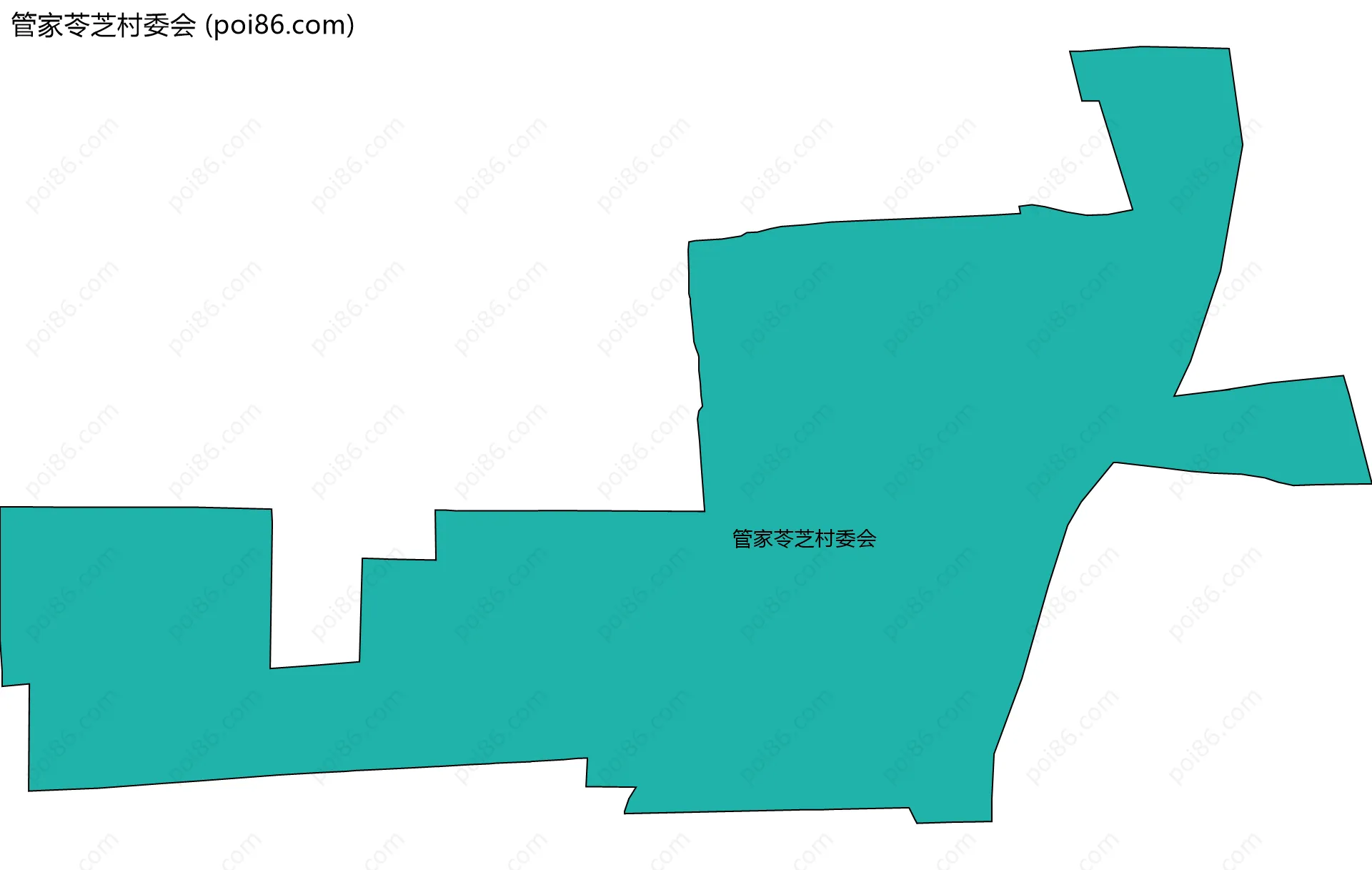 管家苓芝村委会边界地图