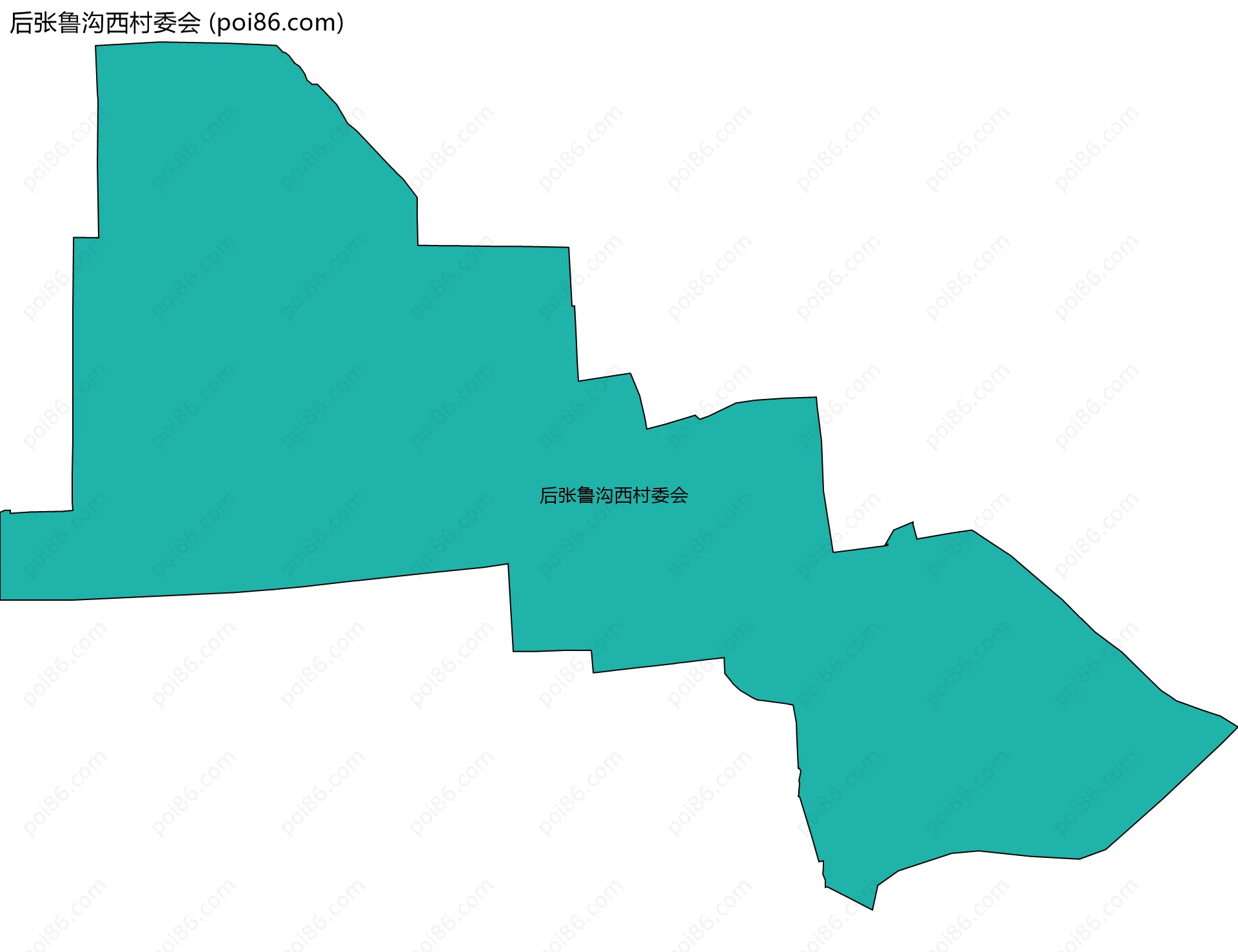后张鲁沟西村委会边界地图