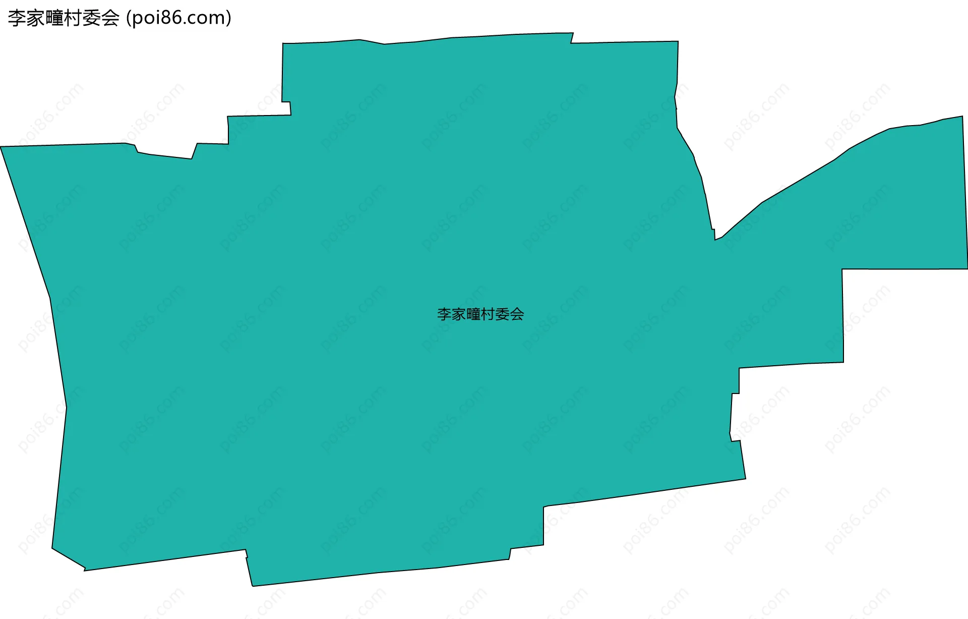 李家疃村委会边界地图