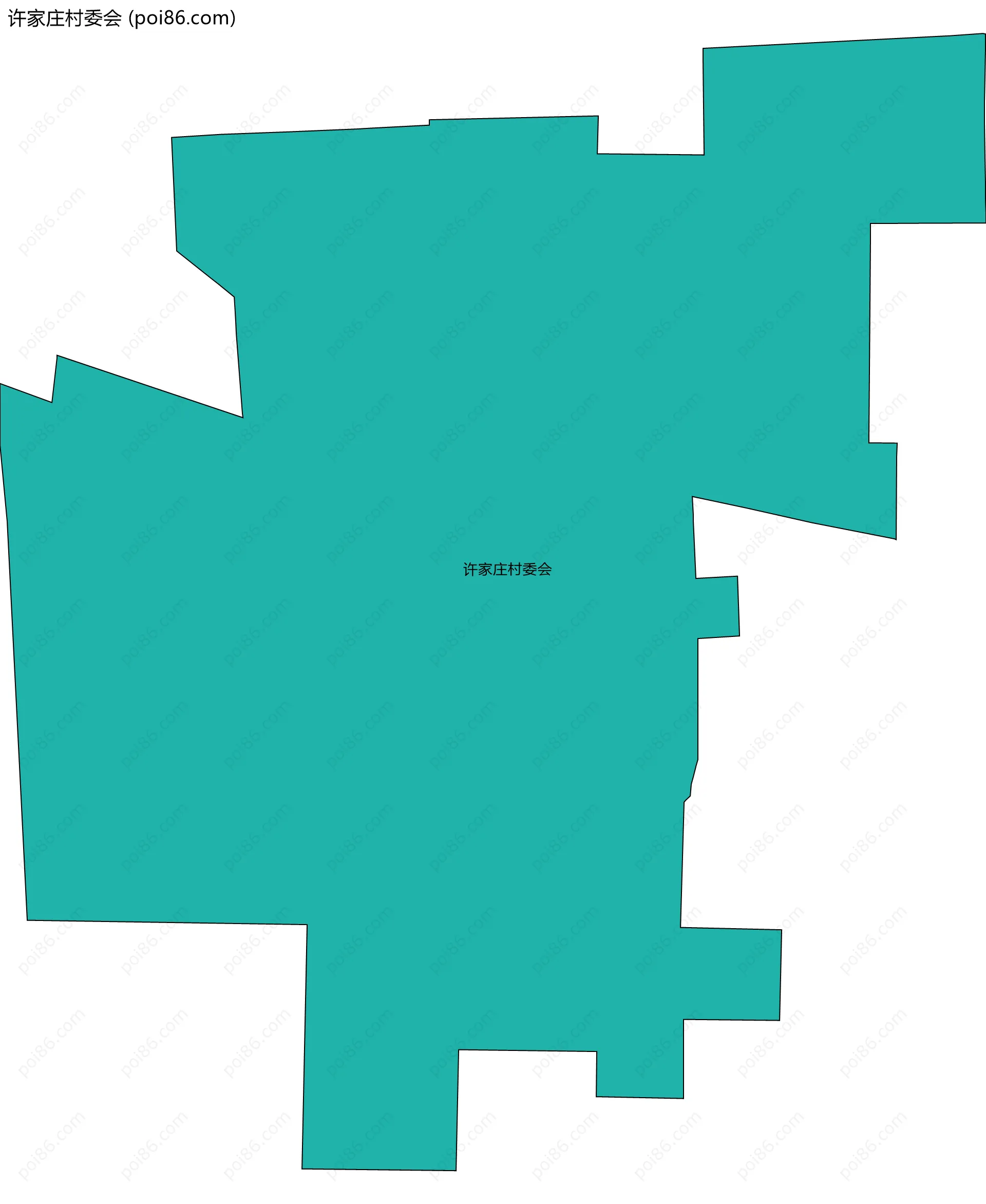 许家庄村委会边界地图