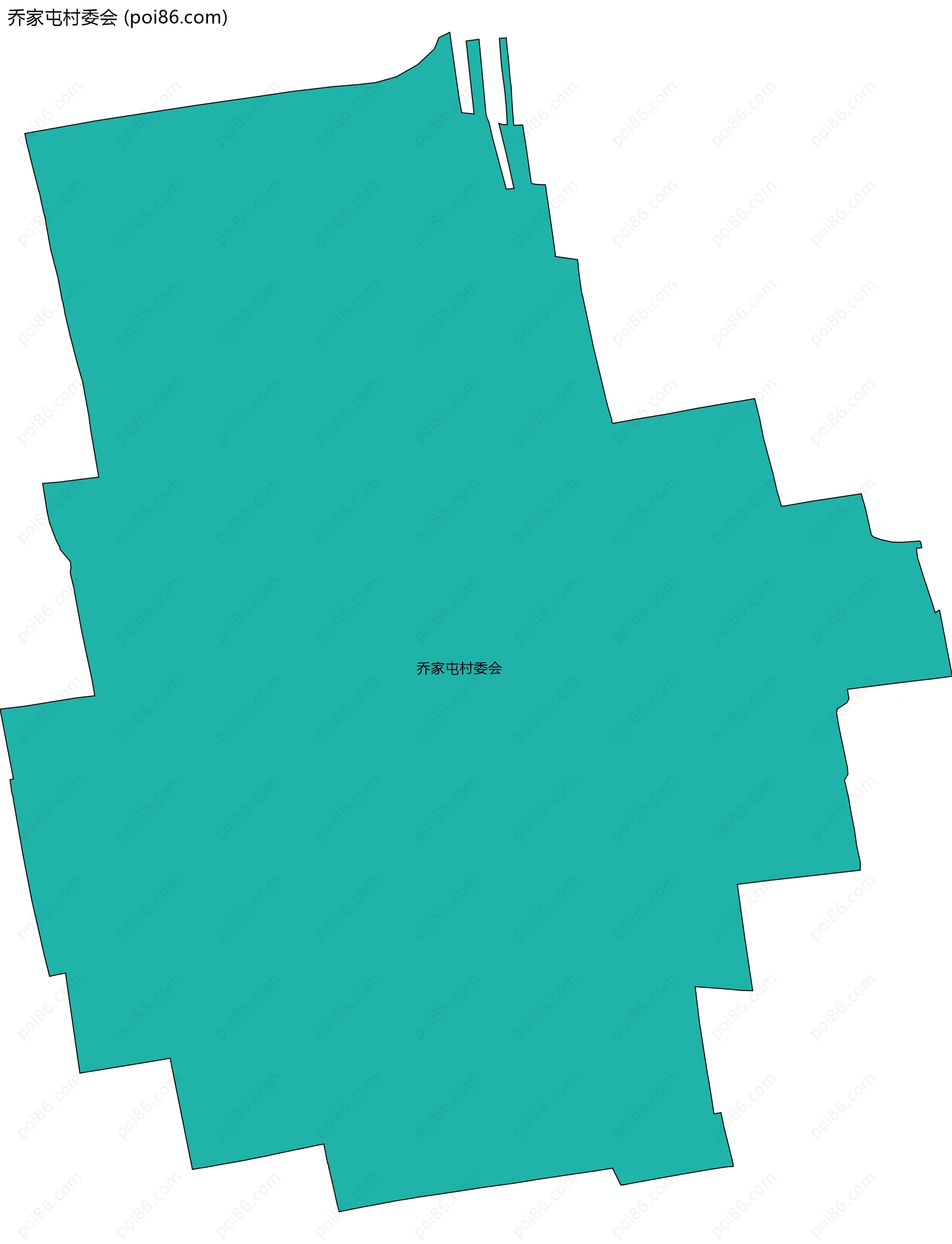 乔家屯村委会边界地图