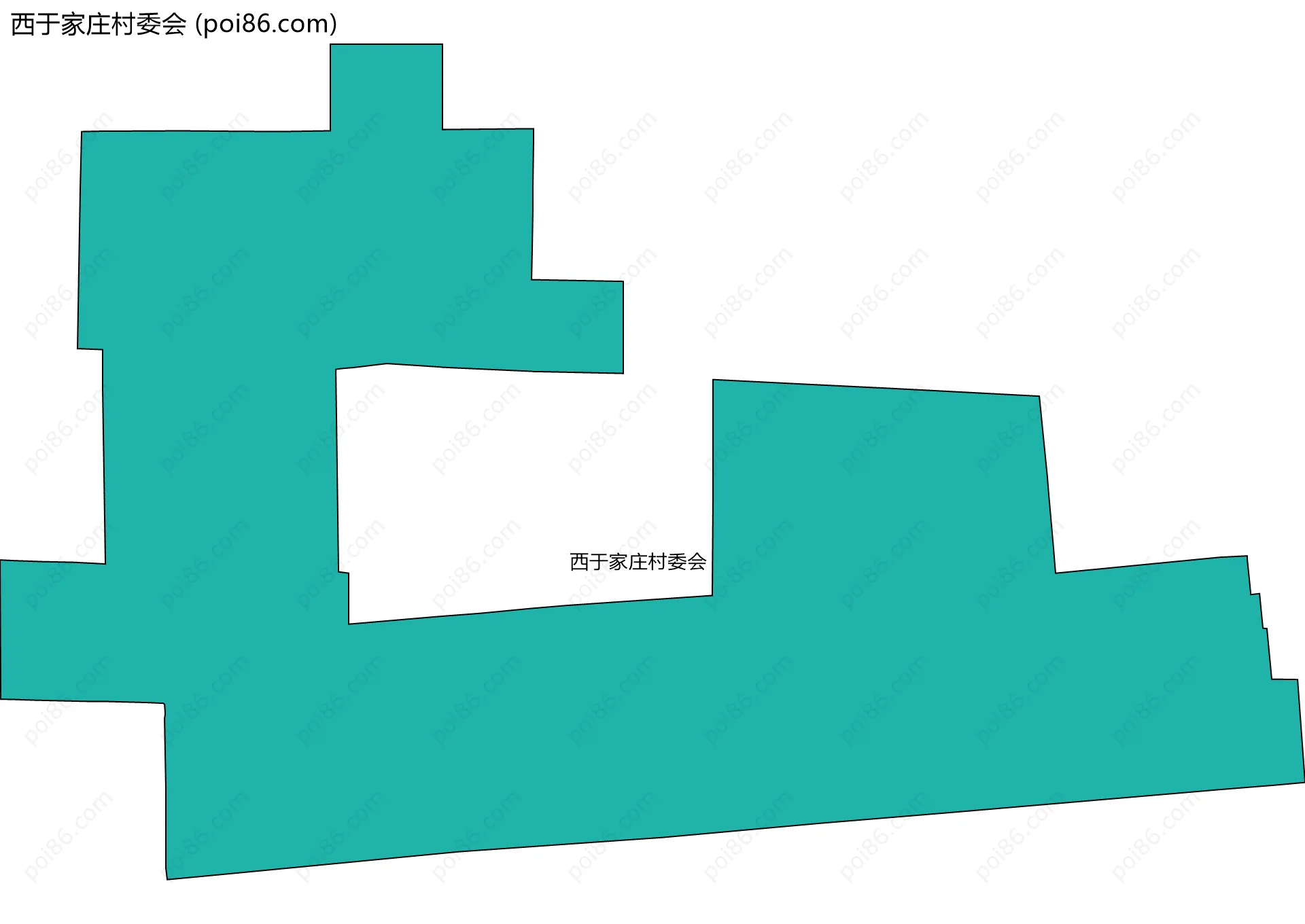 西于家庄村委会边界地图