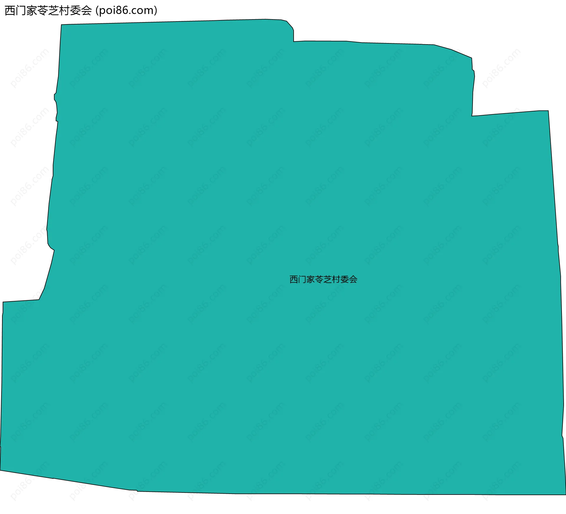 西门家苓芝村委会边界地图